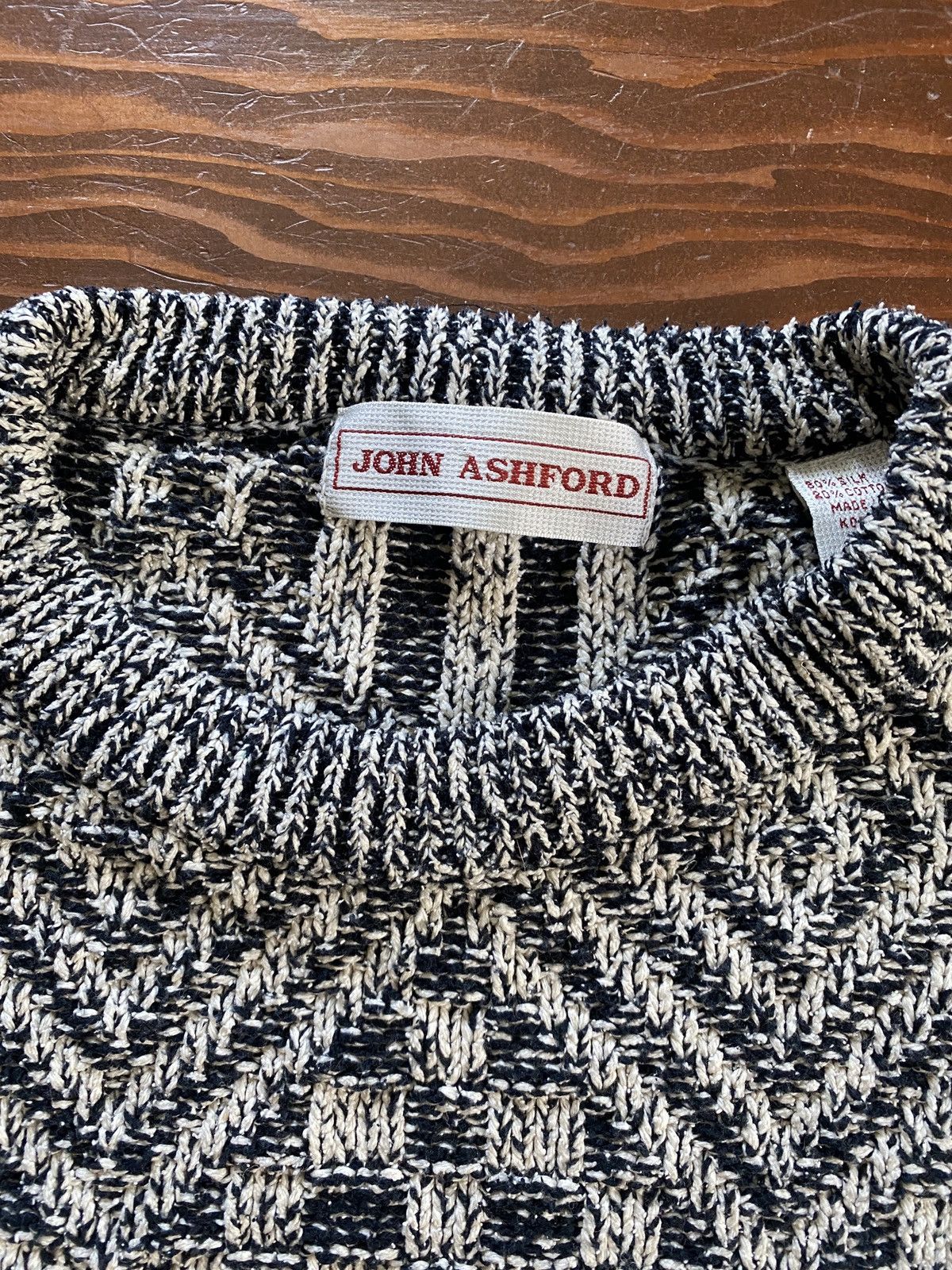 John Ashford Vintage 90’s John Ashford Diamond Pattern Knit Sweater Size US S / EU 44-46 / 1 - 5 Thumbnail