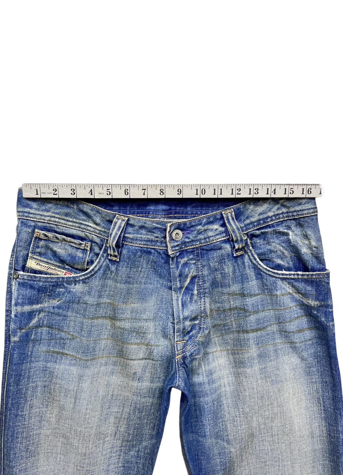 Diesel FYE PUNK🔥DIESEL Distressed Denim Wide Leg Super FLARE Jeans Size US 32 / EU 48 - 15 Thumbnail
