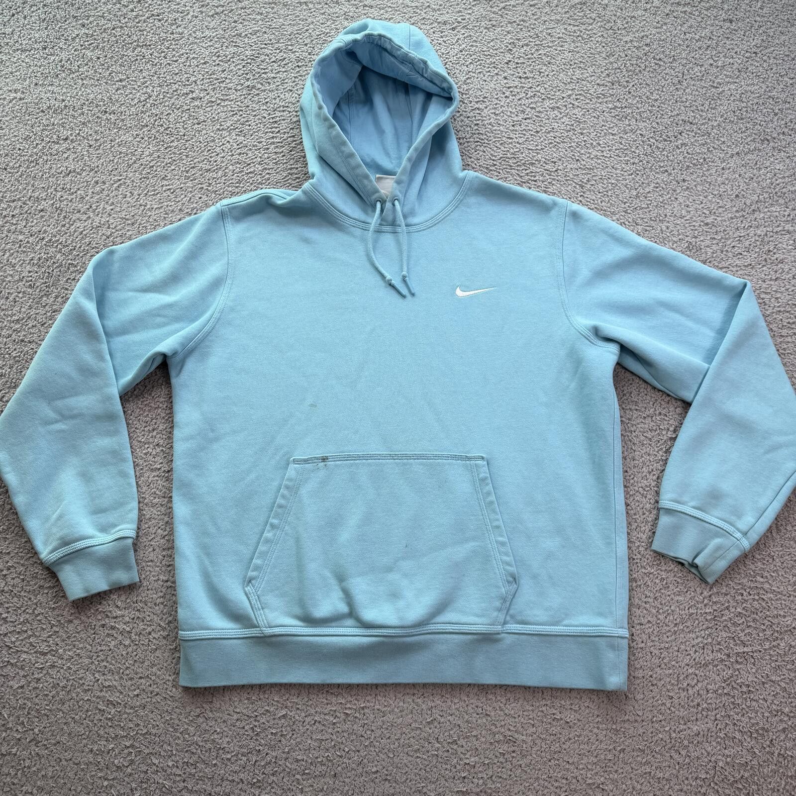 Nike Nike Mini Swoosh Hoodie Light Blue Pullover Sweatshirt L Size US L / EU 52-54 / 3 - 1 Thumbnail