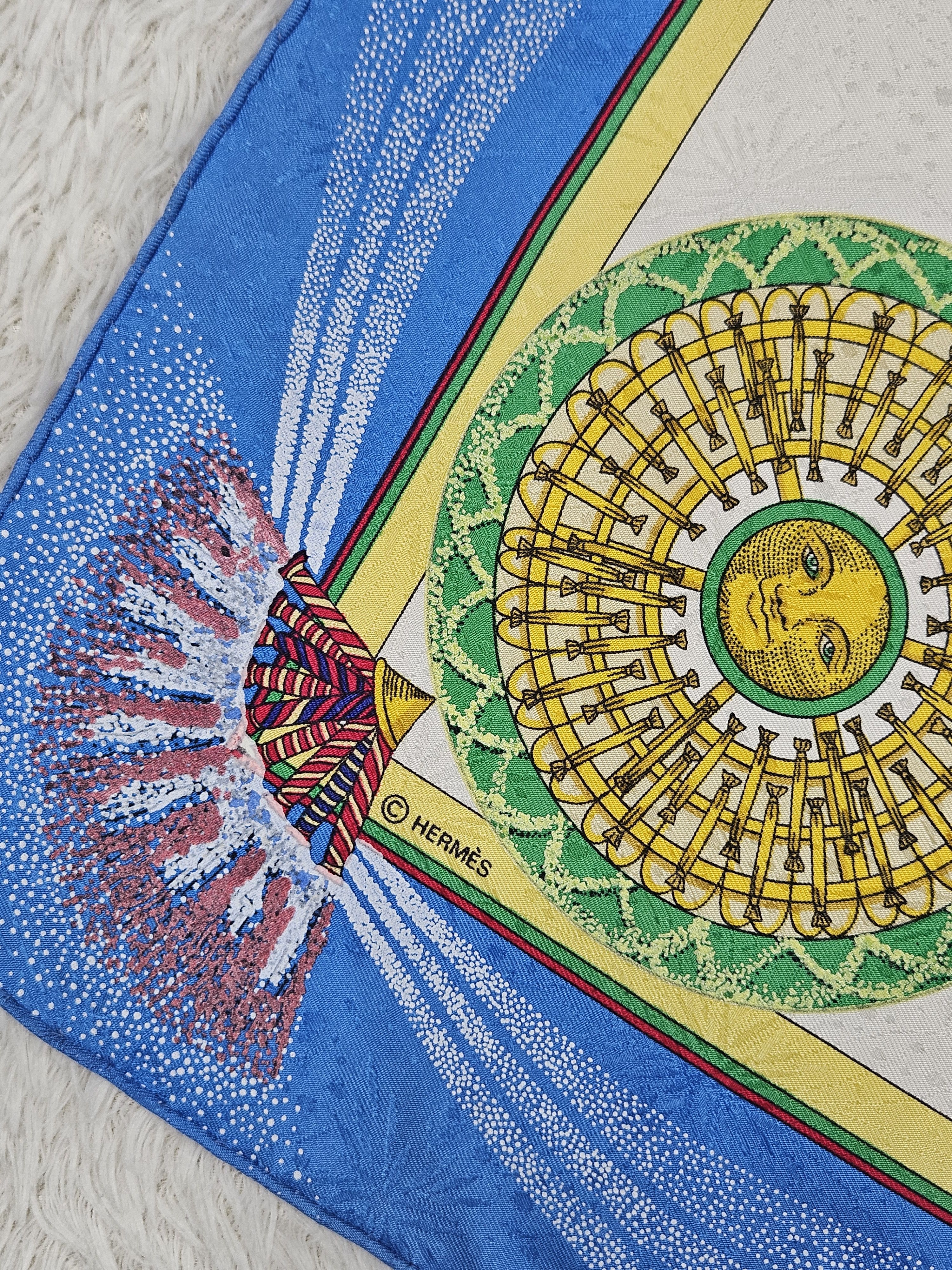 Hermes × Vintage Hermes Feux d'Artifices by Michel Duchene silk scarf Size ONE SIZE - 4 Thumbnail