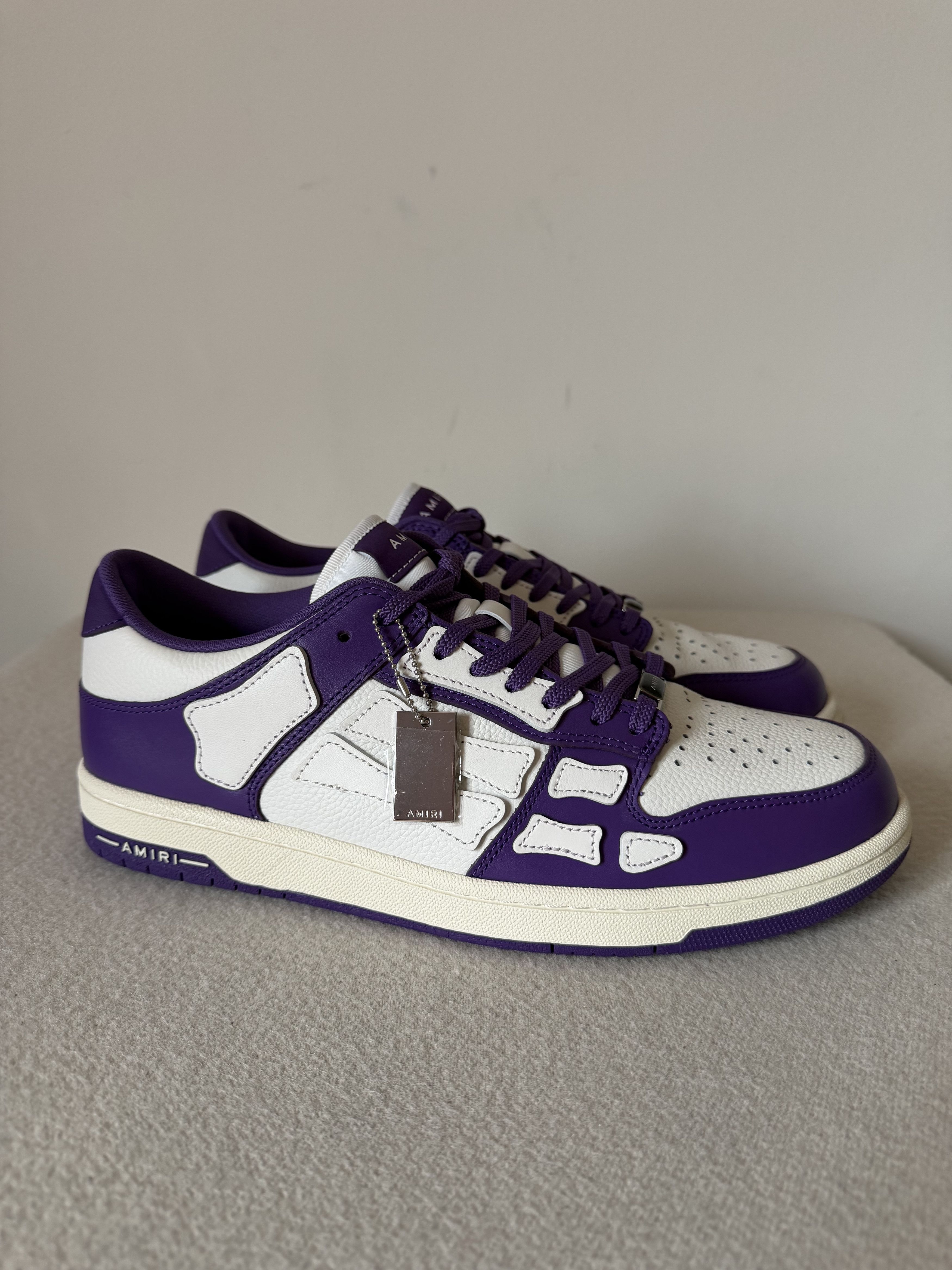 Amiri Amiri Skel Top Low in Purple White Size US 13 / EU 46 - 1 Thumbnail