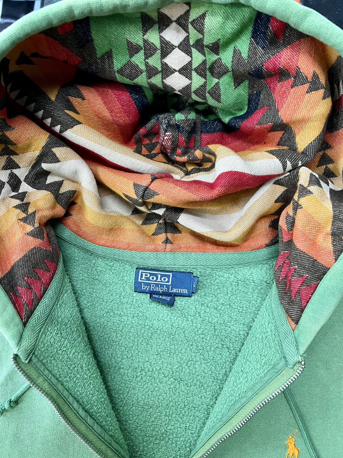 Polo Ralph Lauren × Ralph Lauren × Vintage Vintage Polo Ralph Lauren Talon Zipper Navajo Hoodie Size US L / EU 52-54 / 3 - 11 Thumbnail