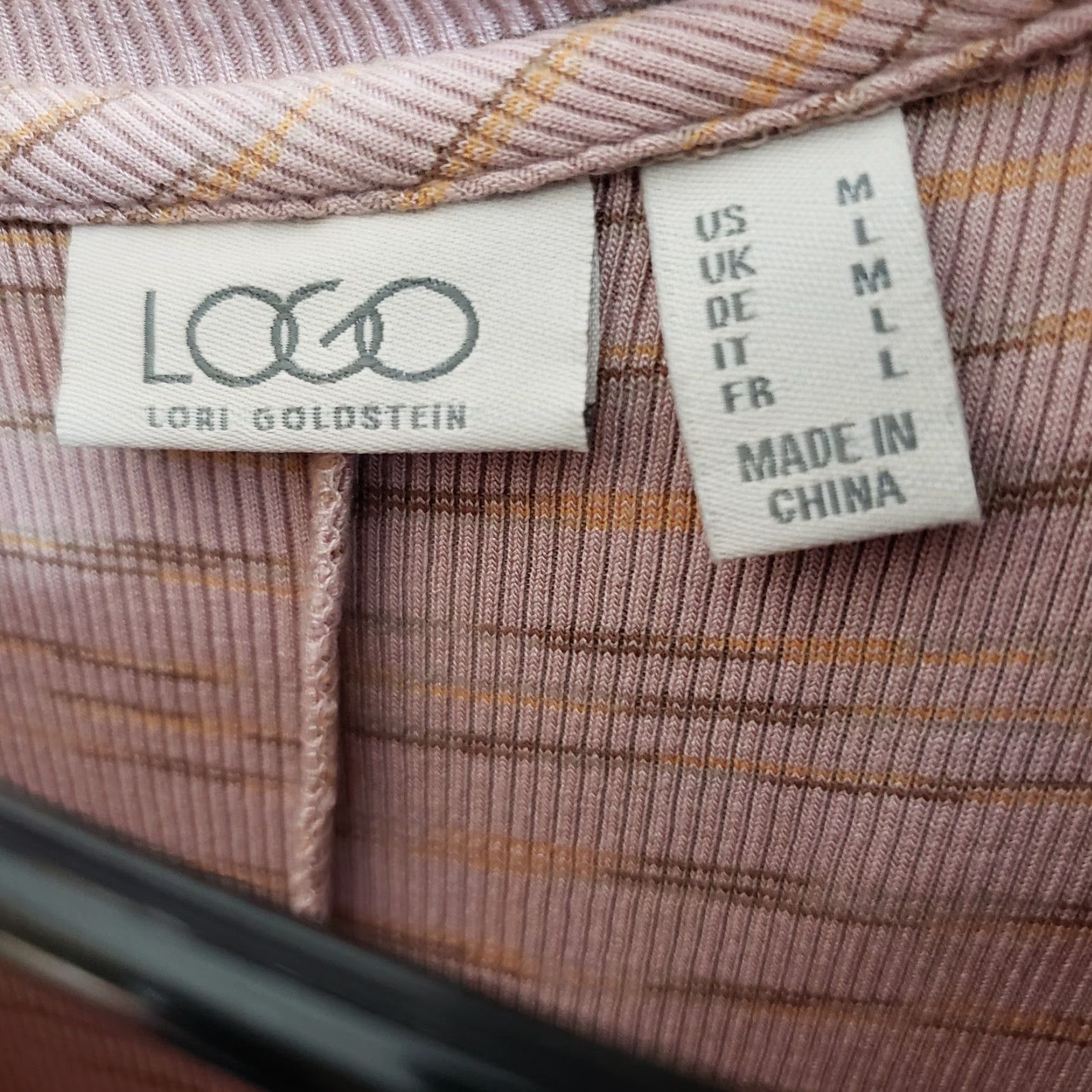 Vintage LOGO by Lori Goldstein Womens Blouse Shirt Sz M Pink Short Sleeve Ribbed Back Tunic Ladies Mens Womens Size M / US 6-8 / IT 42-44 - 6 Thumbnail