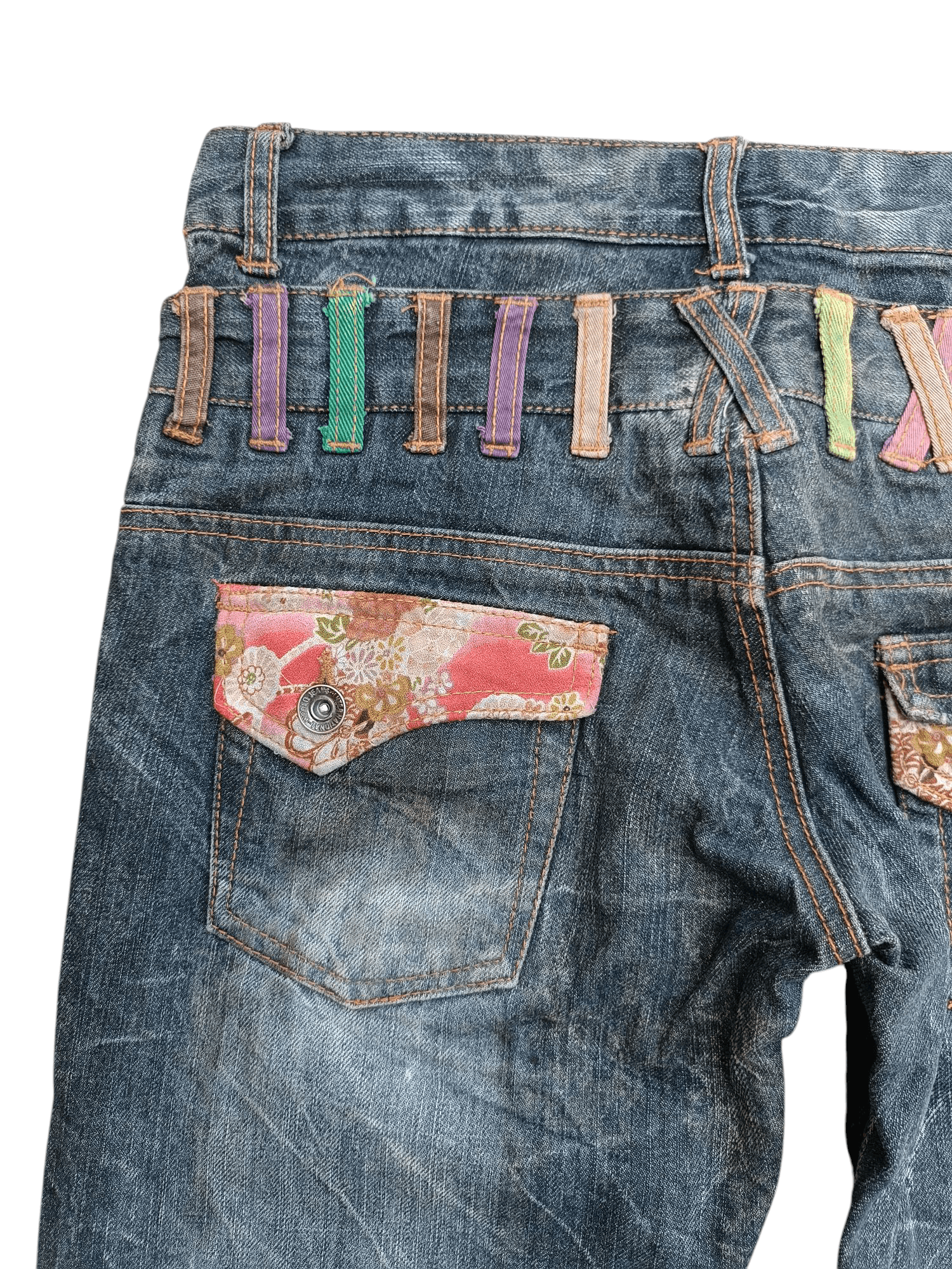 Hysteric Glamour × Japanese Brand × PPFM SICK🔥Nylaus Double Waist Floral Theme Denim E266 Size US 30 / EU 46 - 15 Thumbnail