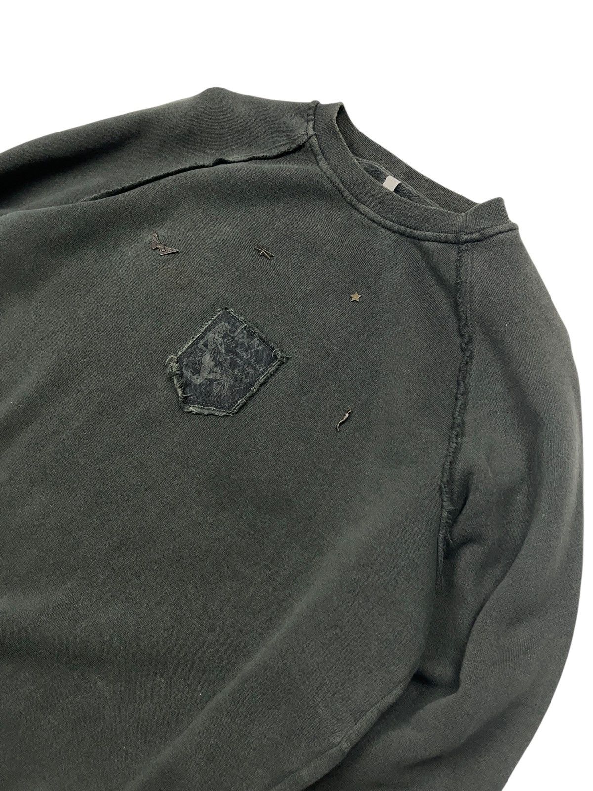 Japanese Brand × Vintage Vintage 90s Miss Sixty Khaki Military Style Sweatshirt Size US M / EU 48-50 / 2 - 4 Thumbnail
