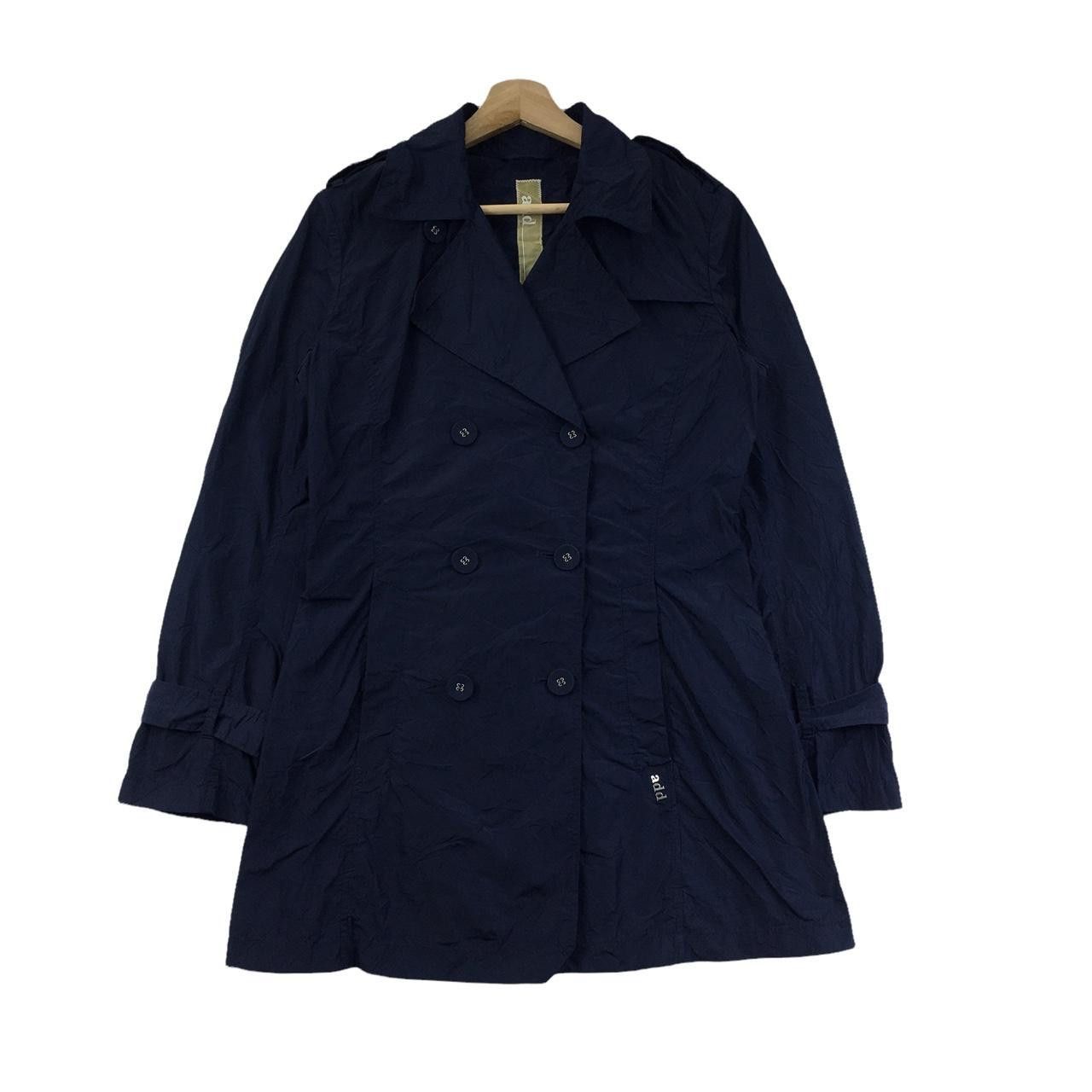 Vintage Vtg ADD ITALY LUXURY Blue Minimalist Trench Coat Parka Size S / US 4 / IT 40 - 1 Thumbnail