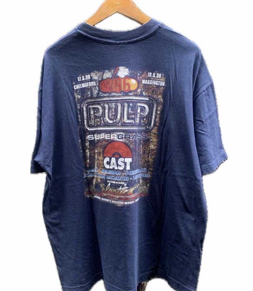 Band Tees Vintage 90s Pulp Shirt Britpop Oasis,Blur, Supergrass Size US XL / EU 56 / 4 - 4 Thumbnail