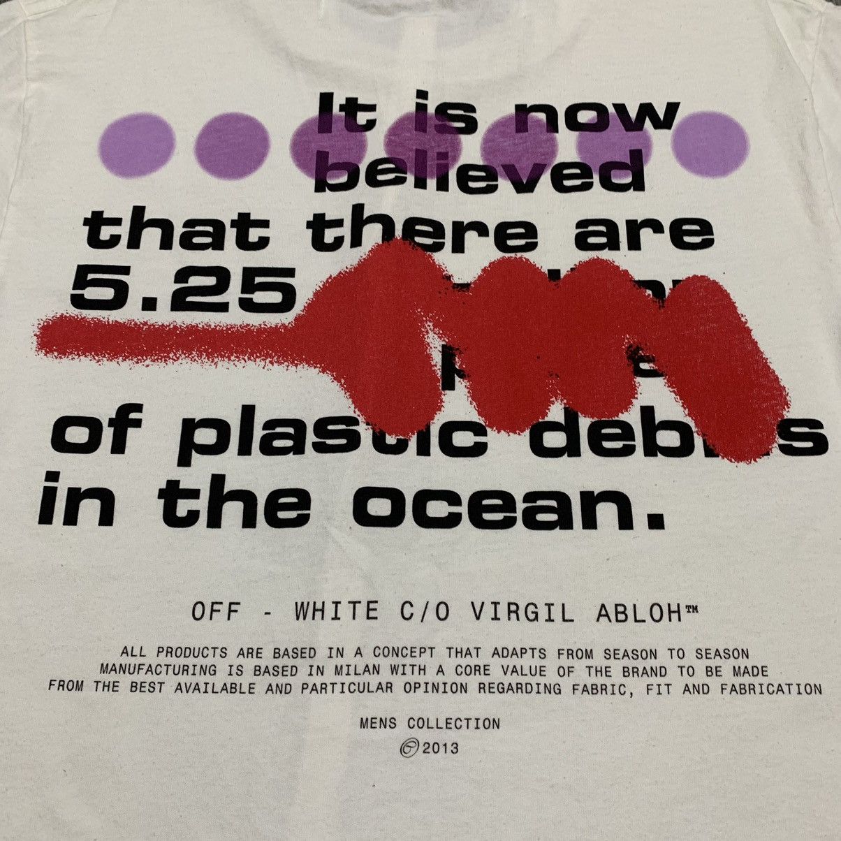 Off-White Off White Medium Ocean Debris White Tee Virgil Abloh Size US M / EU 48-50 / 2 - 3 Thumbnail