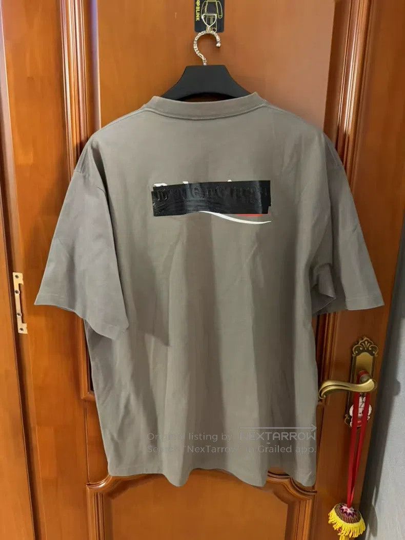 Balenciaga Balenciaga Gray Coca-Cola tape short-sleeve, size XL Size US XL / EU 56 / 4 - 2 Thumbnail