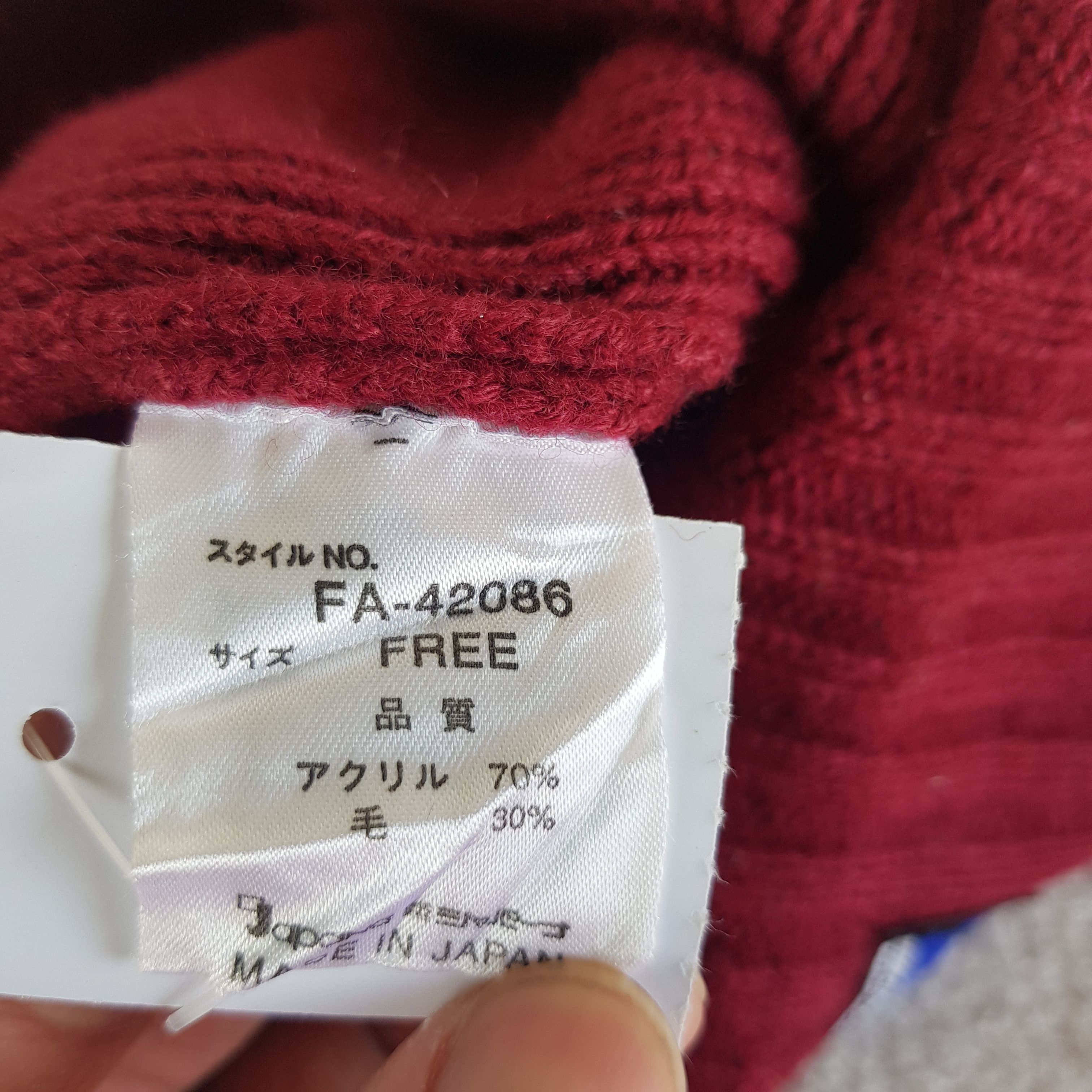 Japanese Brand Vintage Fablice Beanie Ribbed Knit Snow Caps Ski Hats. Size ONE SIZE - 6 Thumbnail