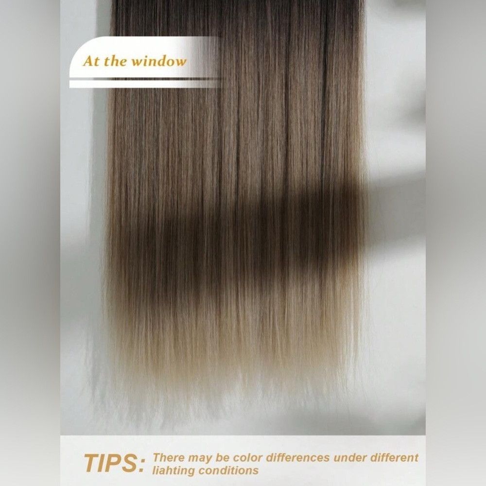 Other 24 Inch Ombre Clip in Hair Extensions Brown to Light Blond Size ONE SIZE - 8 Thumbnail