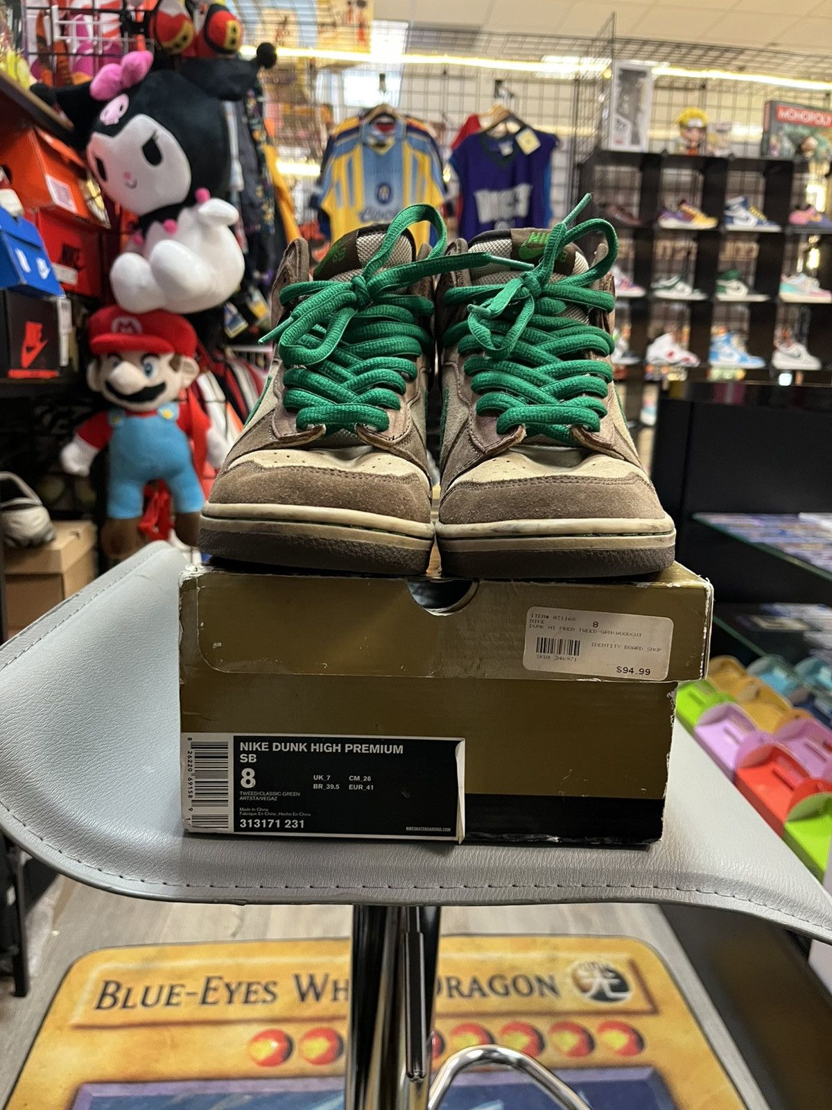 Nike SB Nike Dunk High Premium SB Tweed Classic Green Size US 8 / EU 41 - 4 Thumbnail