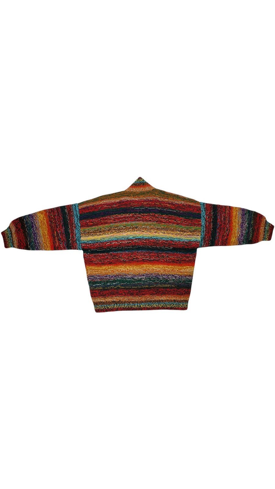 Vintage 🔥LASTDROP🔥 Vintage Heavy Hand Knit Rainbow Oversized Sweater Size US L / EU 52-54 / 3 - 4 Thumbnail