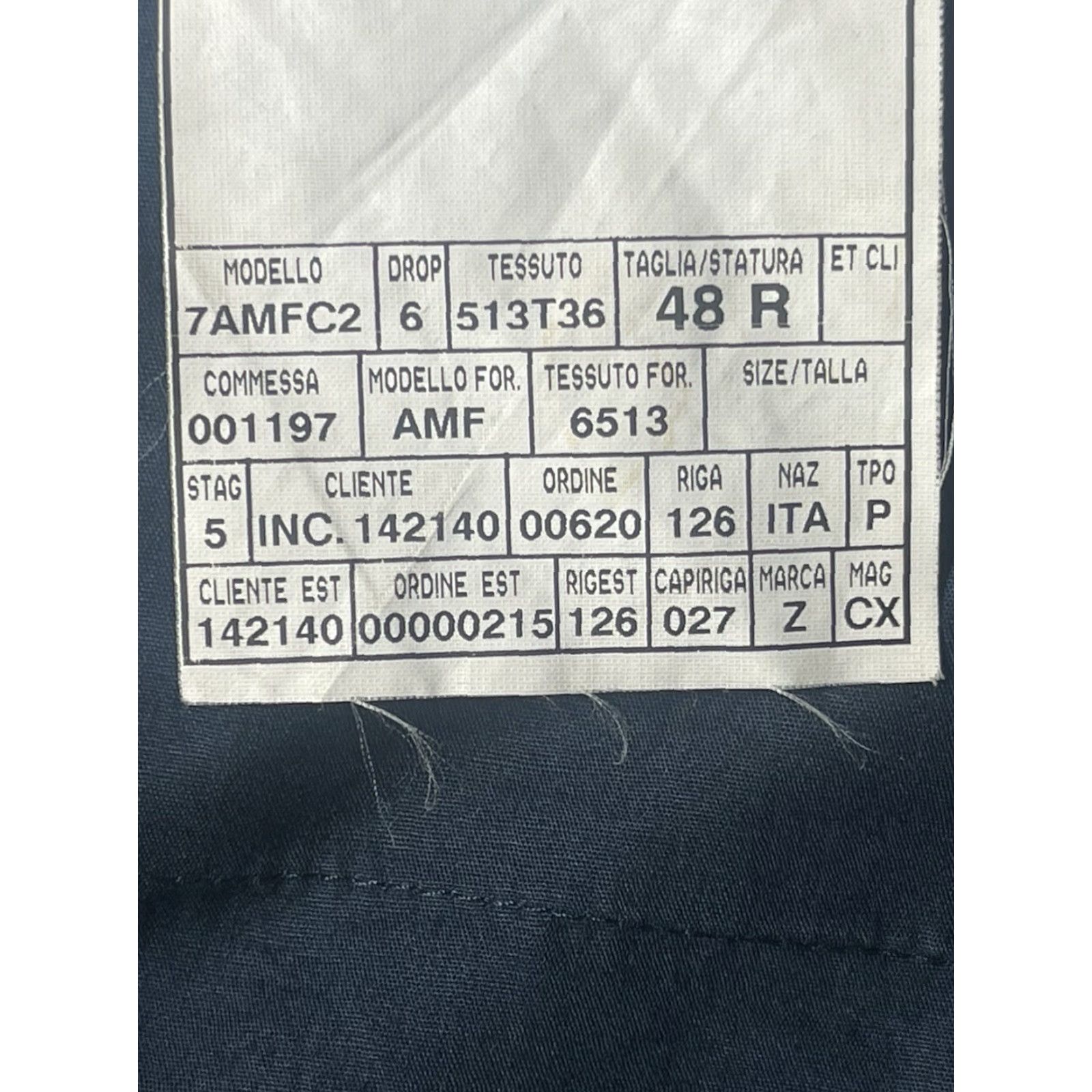 Ermenegildo Zegna Ermenegildo Zegna Men's Dress Pants - 48R Black, Regular, Straight Leg, Button Zip, Dry Clean Only, Cotton, Pockets, Italy, Business/Formal, Men Size US 32 / EU 48 - 7 Thumbnail