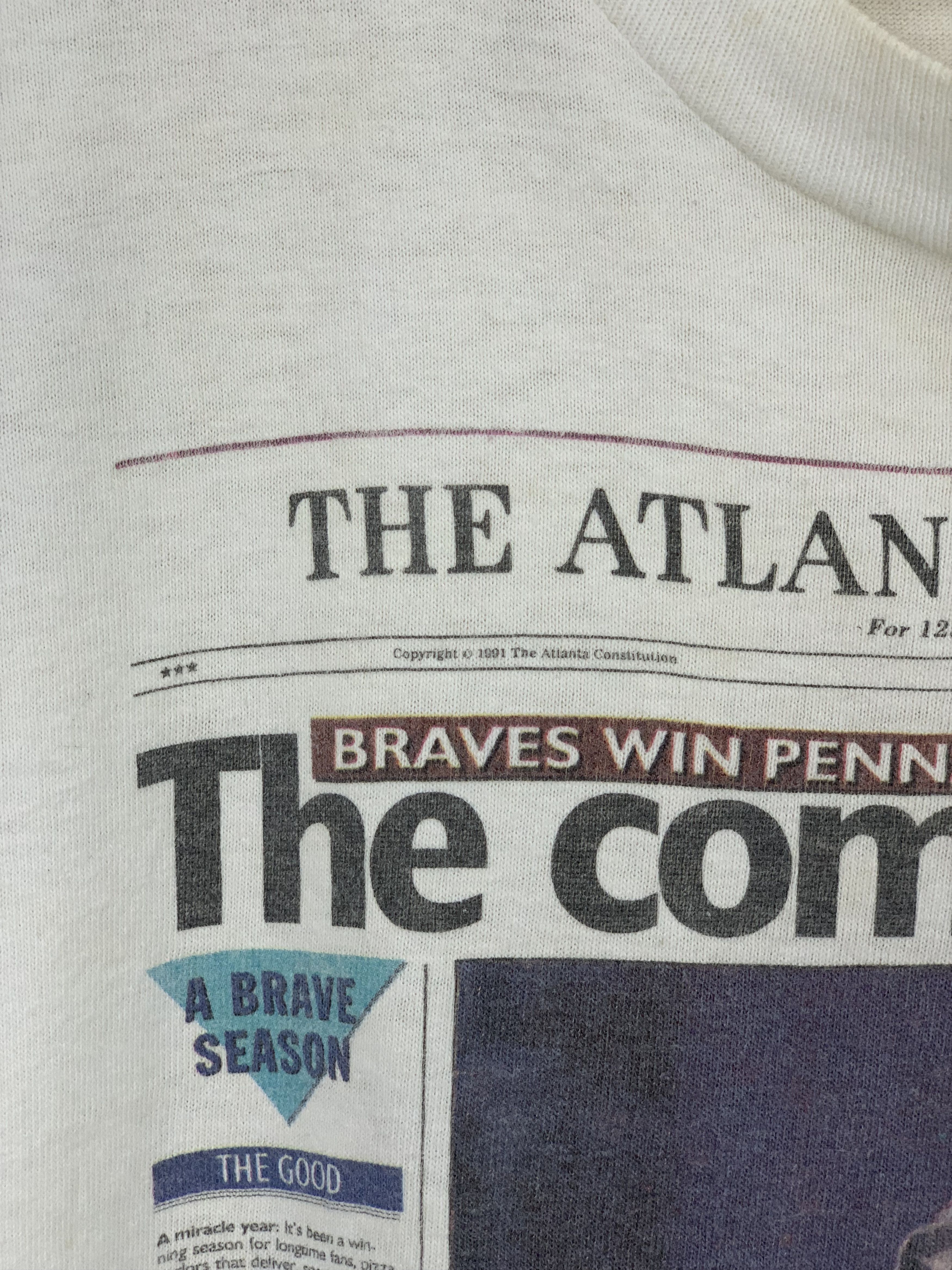MLB × Vintage Vintage 90s The Atlanta The Comeback Kids T Shirt TA0120 Size US XL / EU 56 / 4 - 8 Thumbnail