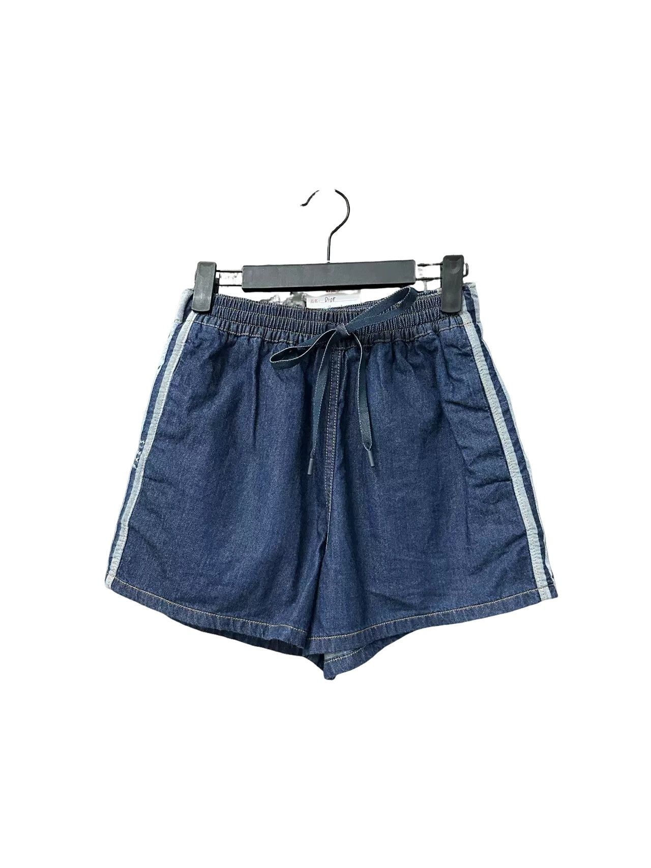 Dior Dior Logo Striped Denim Shorts Size FR 34 Size 25" / US 0 / IT 36 - 1 Thumbnail
