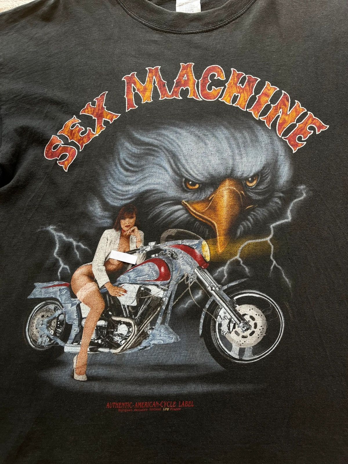 Vintage American Cycle Label Vintage 90s Bikers T-Shirt Sz XL Size US XL / EU 56 / 4 - 2 Thumbnail