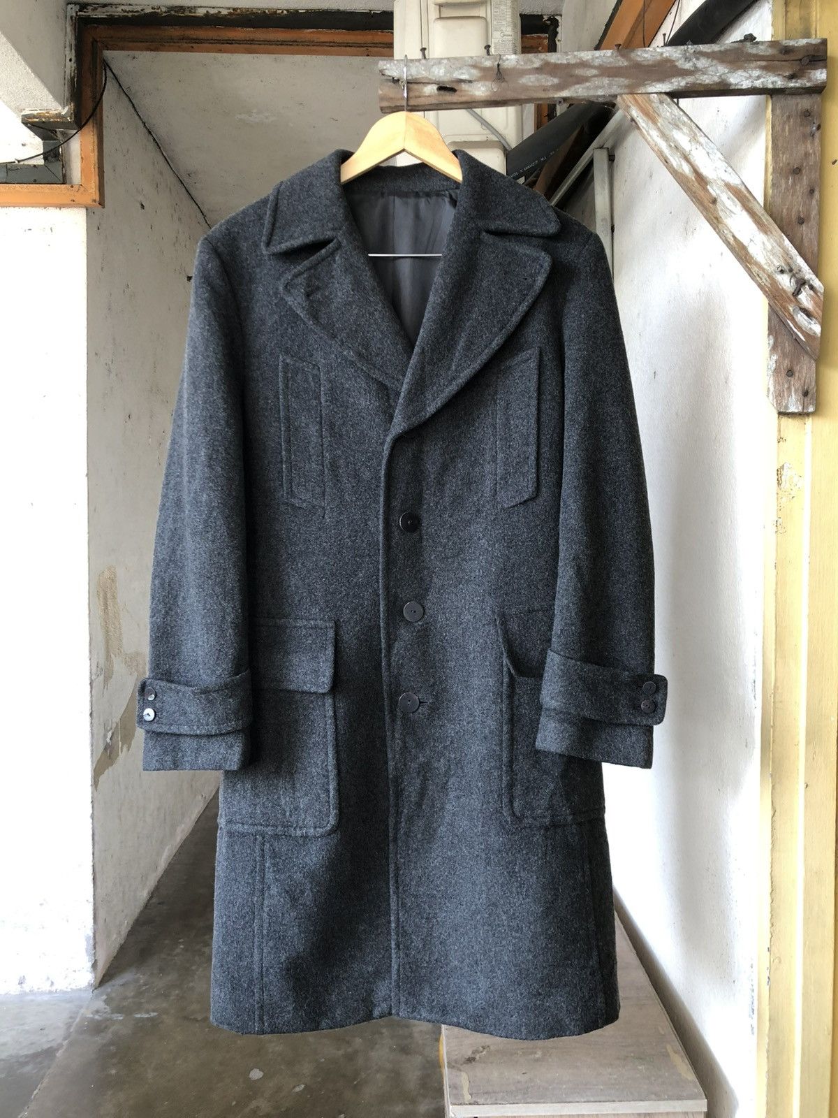 Jean Paul Gaultier Vintage Jean Gaultier Homme Single Breasted Wool Long Coat Size US M / EU 48-50 / 2 - 1 Thumbnail