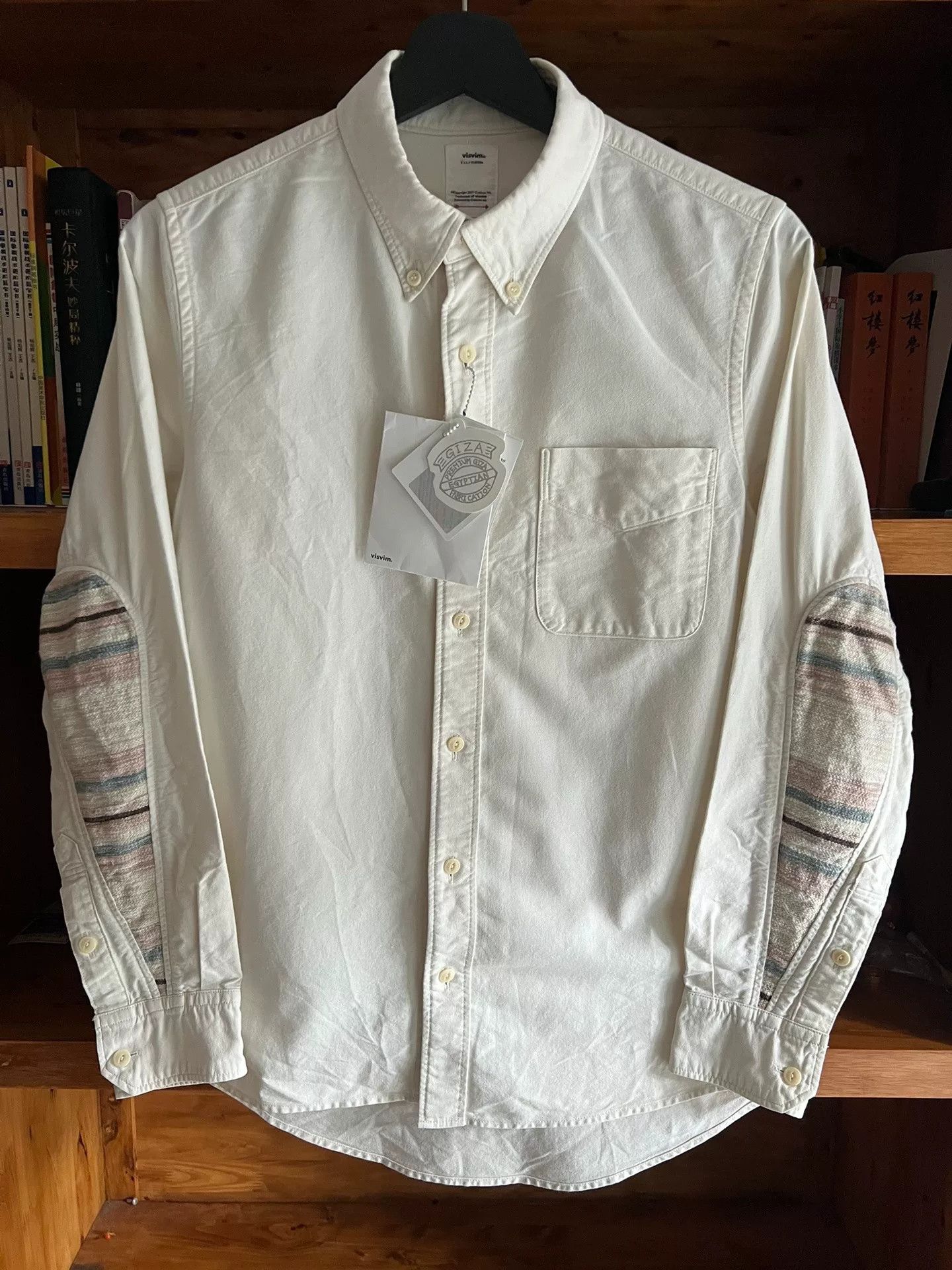 Visvim visvim GIZA Cotton White Mud-Dyed Drop-Sleeve Shirt Size US S / EU 44-46 / 1 - 1 Thumbnail