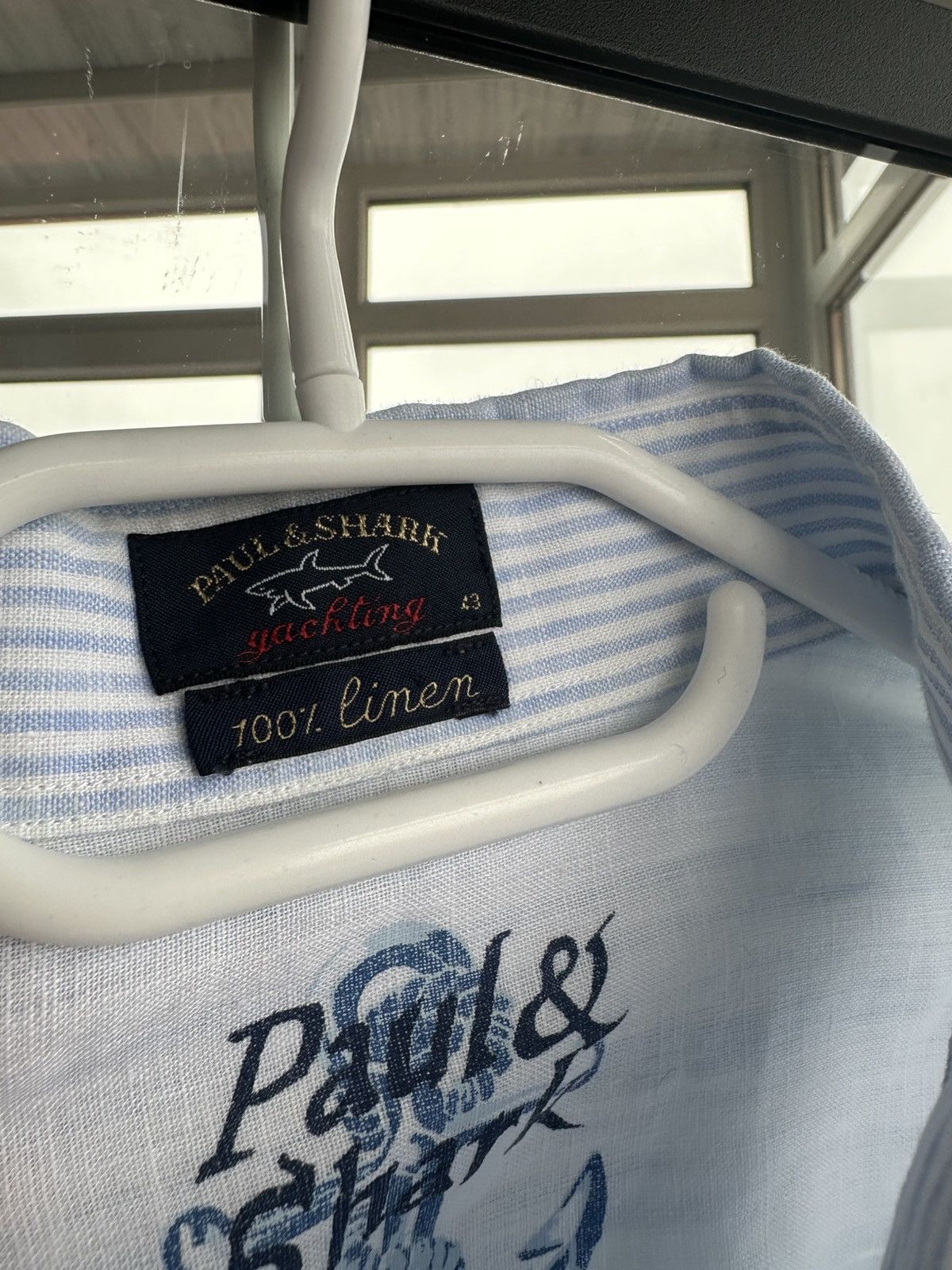 Paul & Shark Paul & Shark Yachting Striped Shirt Blue White Button Down Size US XL / EU 56 / 4 - 5 Thumbnail