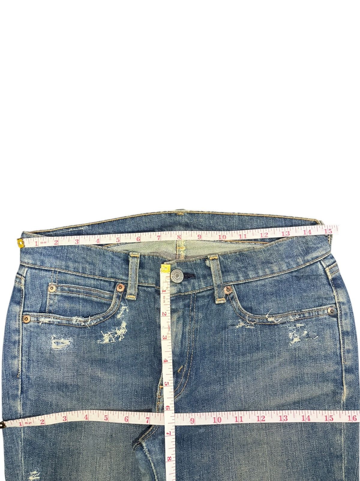 Levi's Vintage 90s Levis 522 Rusty Wash Distressed Jeans Size 30" / US 8 / IT 44 - 6 Thumbnail