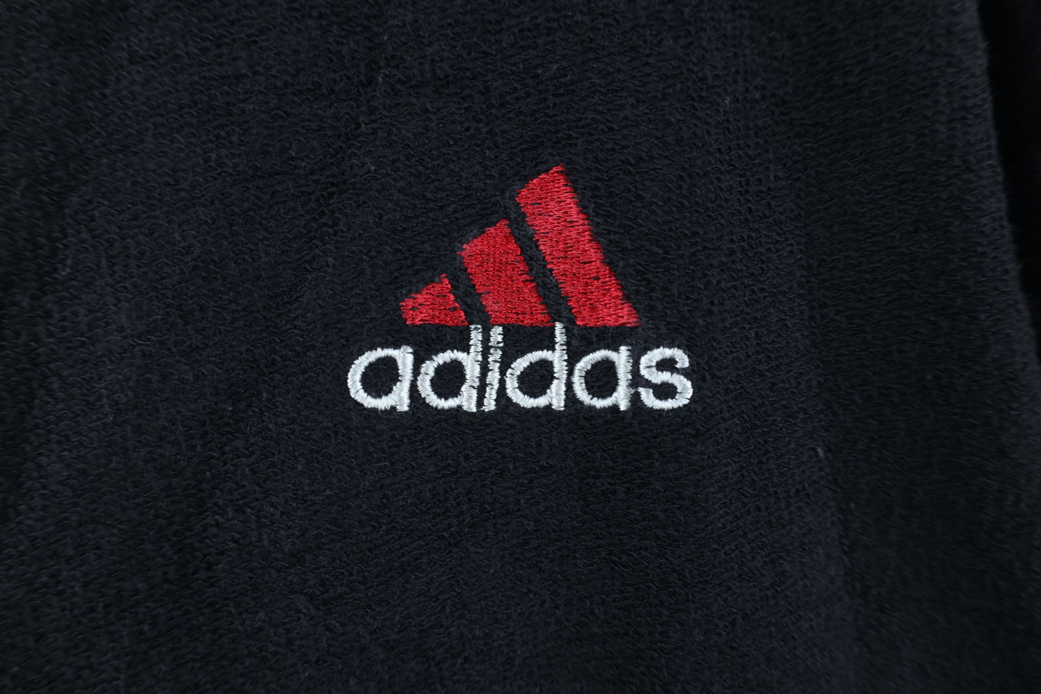 Adidas Vintage 90s Adidas Baggy Fit Knit T-Shirt Black Cotton USA Size US XL / EU 56 / 4 - 4 Thumbnail
