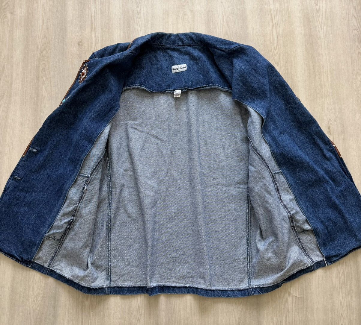 Vintage Vintage David David Denim Western Denim Jacket Blazer Sz 2XL Size XXL / US 16-18 / IT 52-54 - 10 Thumbnail