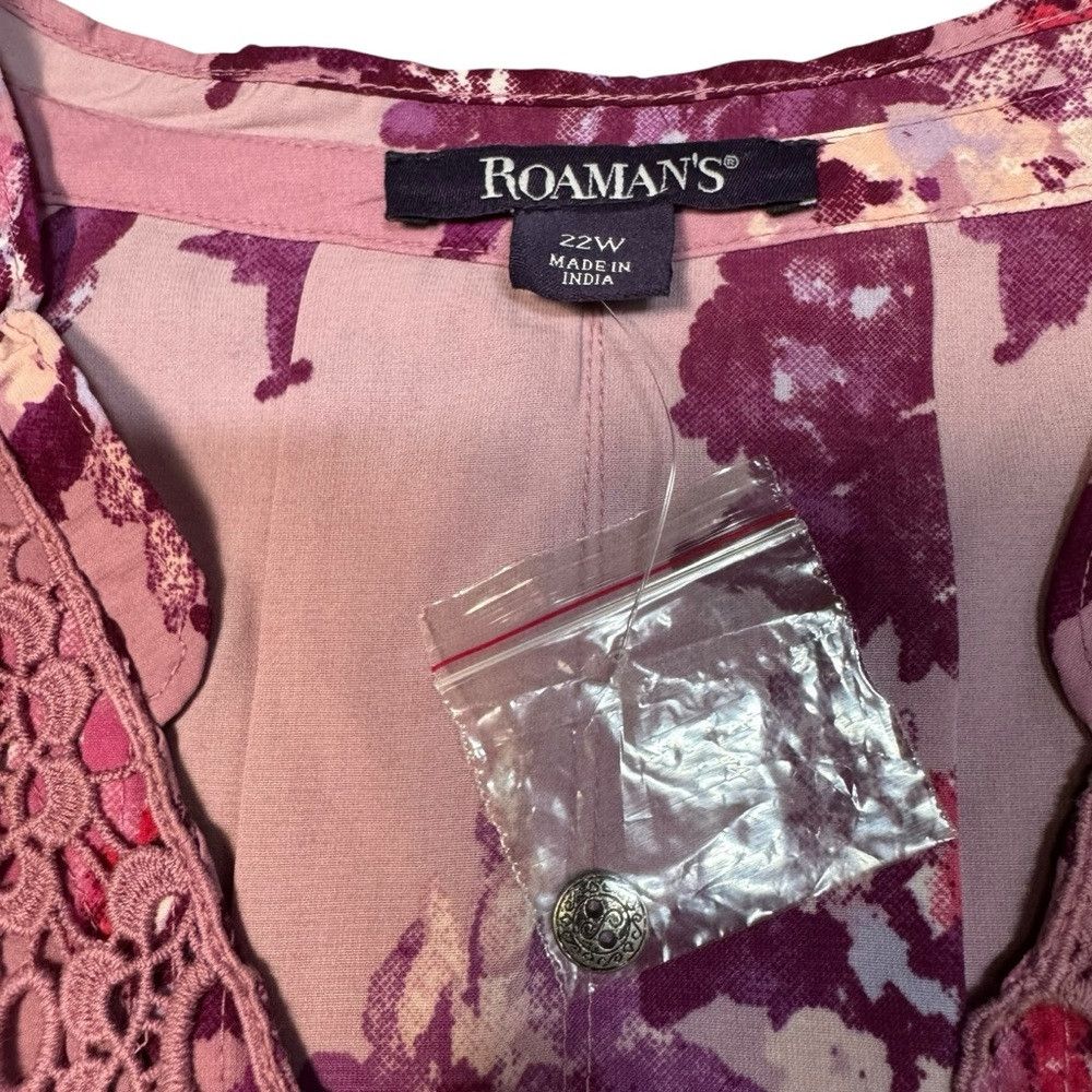 Other New Roaman's Juliet Lace Trim Shirt Size 22W Size 3XL / US 20-22 - 6 Thumbnail