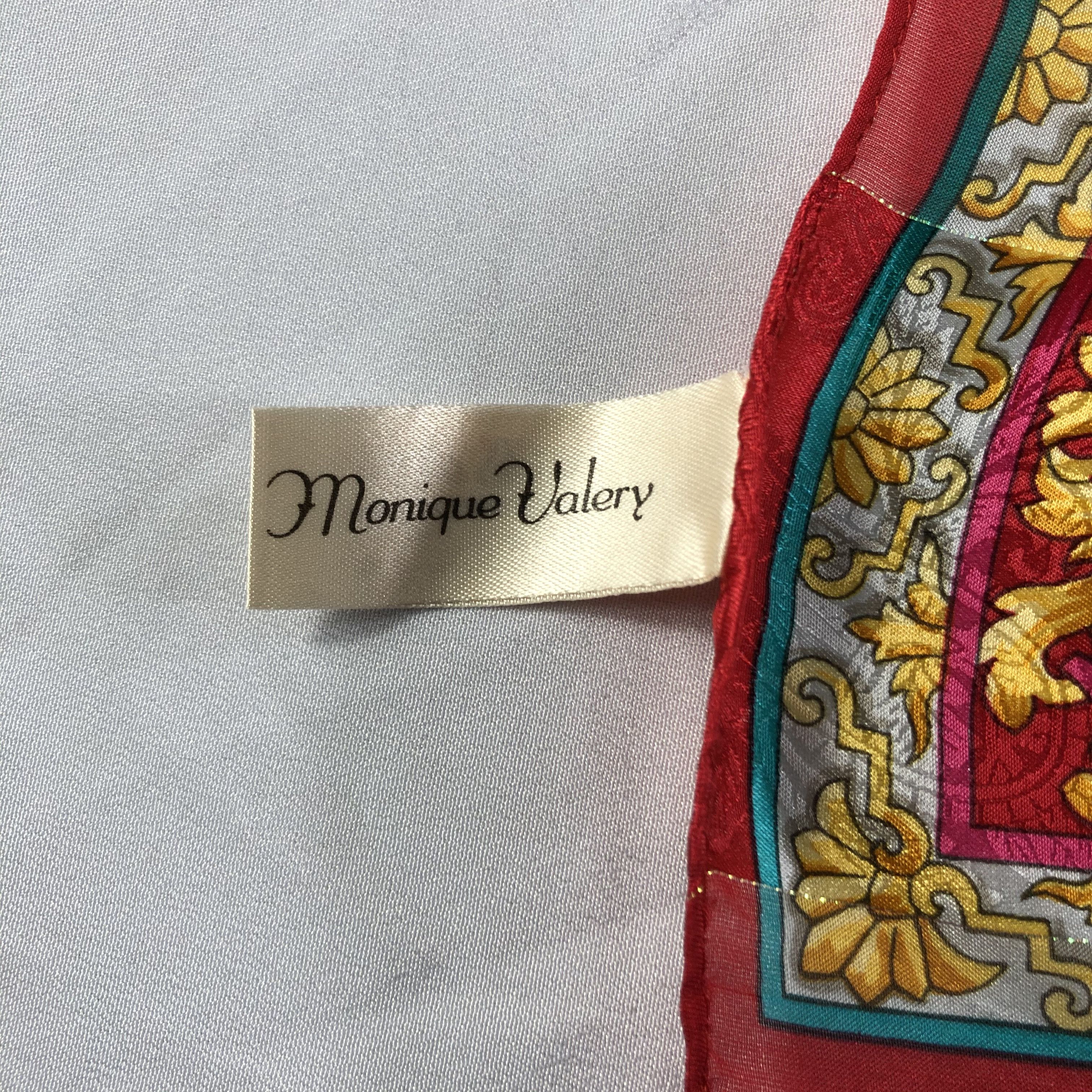 Vintage Vintage Monique Valery Silk Scarf Size ONE SIZE - 5 Thumbnail