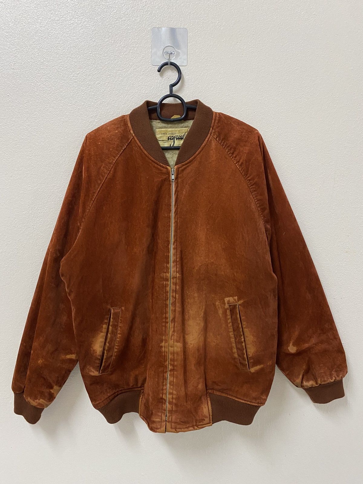 Japanese Brand Vintage Japanese Acrylic Bomber Jacket Brown Made in Japan Size US M / EU 48-50 / 2 - 1 Thumbnail