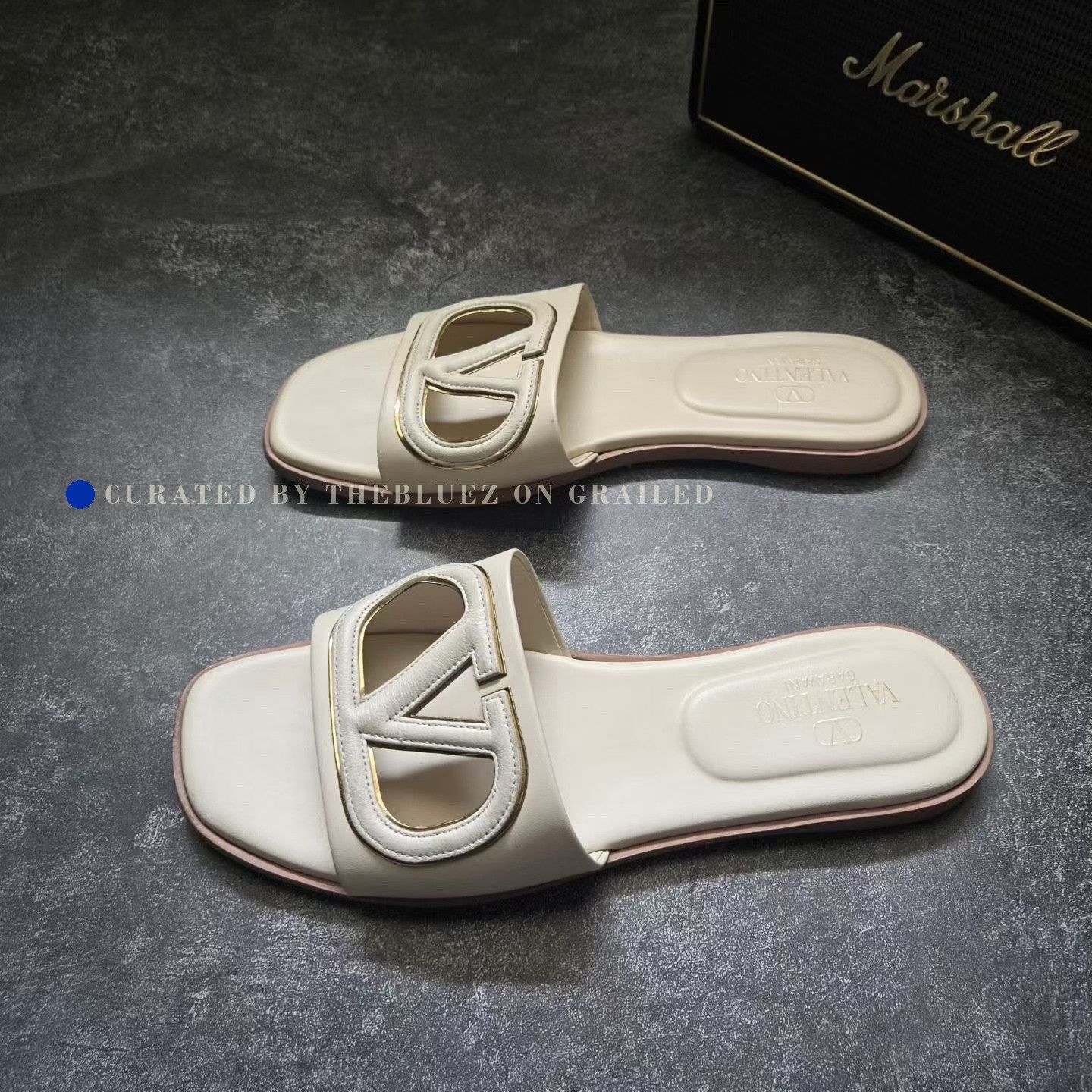 Valentino Valentino Cut-Out Logo Flat Sandals Size US 6 / IT 36 - 1 Thumbnail