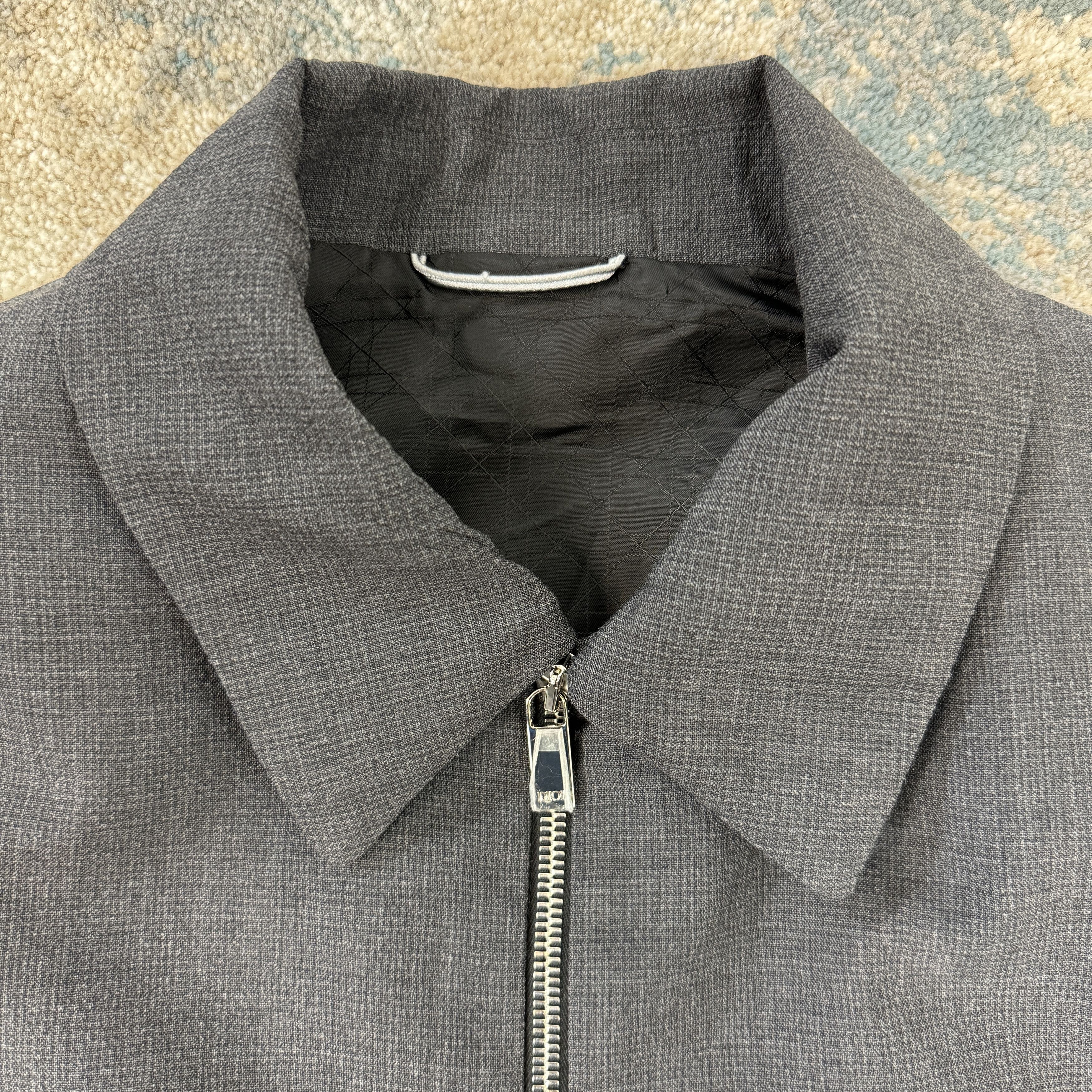 Dior Dior Homme Logo Detailed Zip Up Jacket In Grey RRP £2450 Size US S / EU 44-46 / 1 - 8 Thumbnail