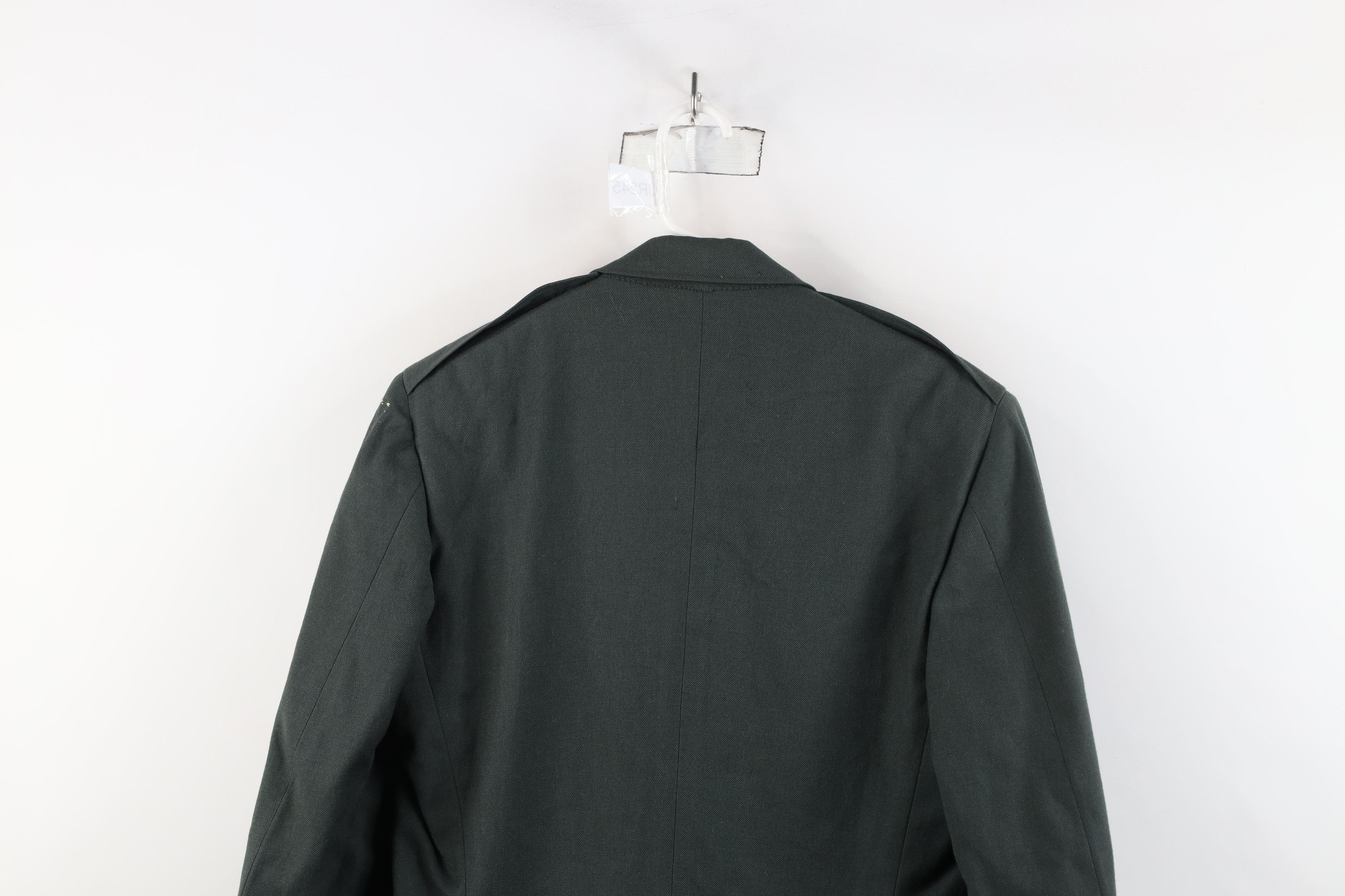 Vintage Vintage 60s Vietnam War Serge Green Army Officer Jacket Coat Size US L / EU 52-54 / 3 - 14 Thumbnail