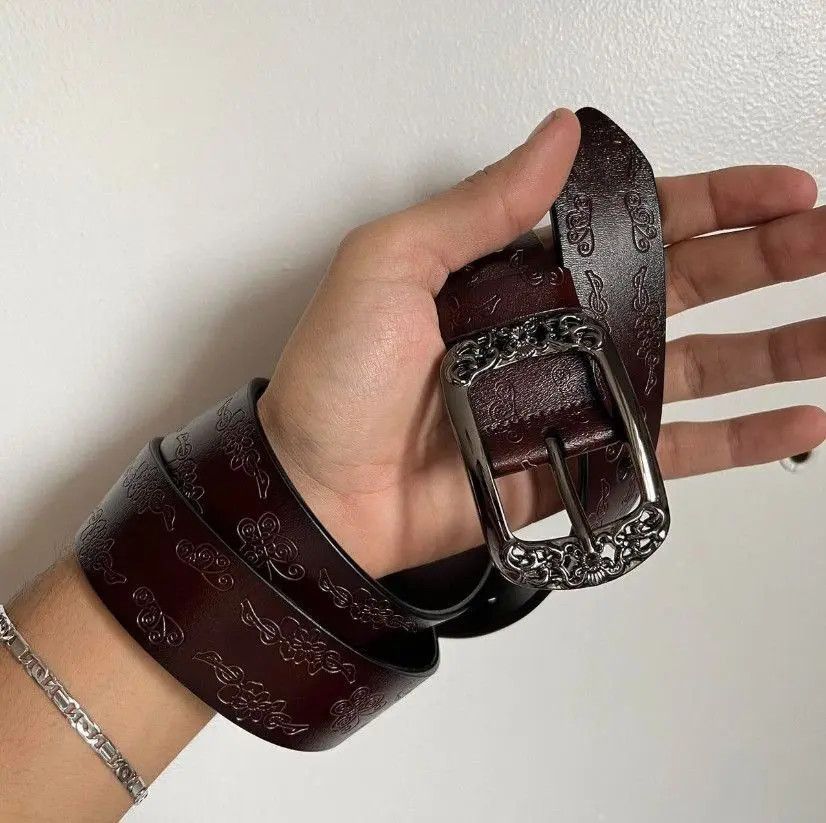 Cowboy Equipment × Vintage brown american western floral design belt Size ONE SIZE - 1 Thumbnail