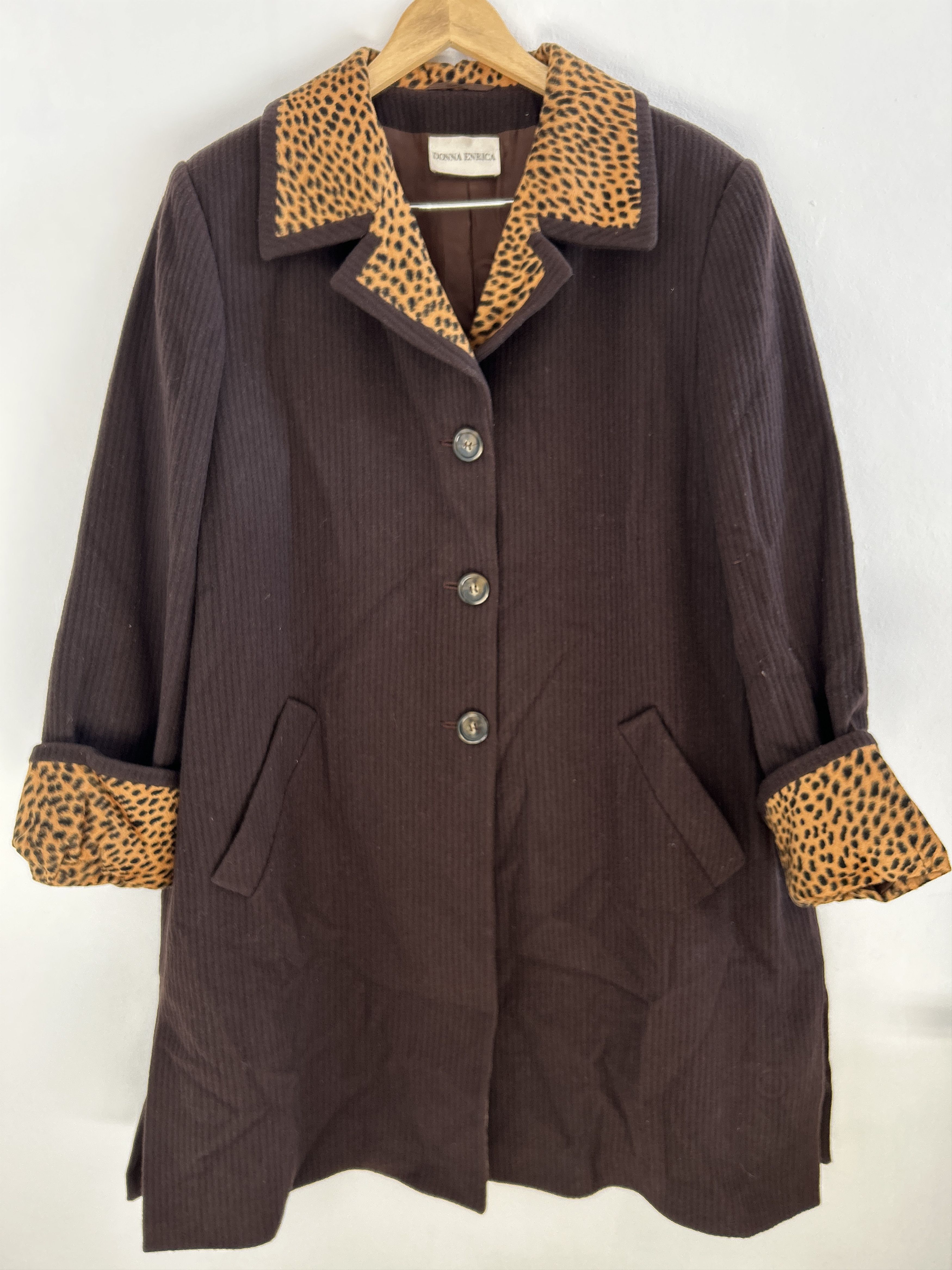 Vintage Vintage Brown Corduroy Wool Coat Size XL / US 12-14 / IT 48-50 - 8 Thumbnail