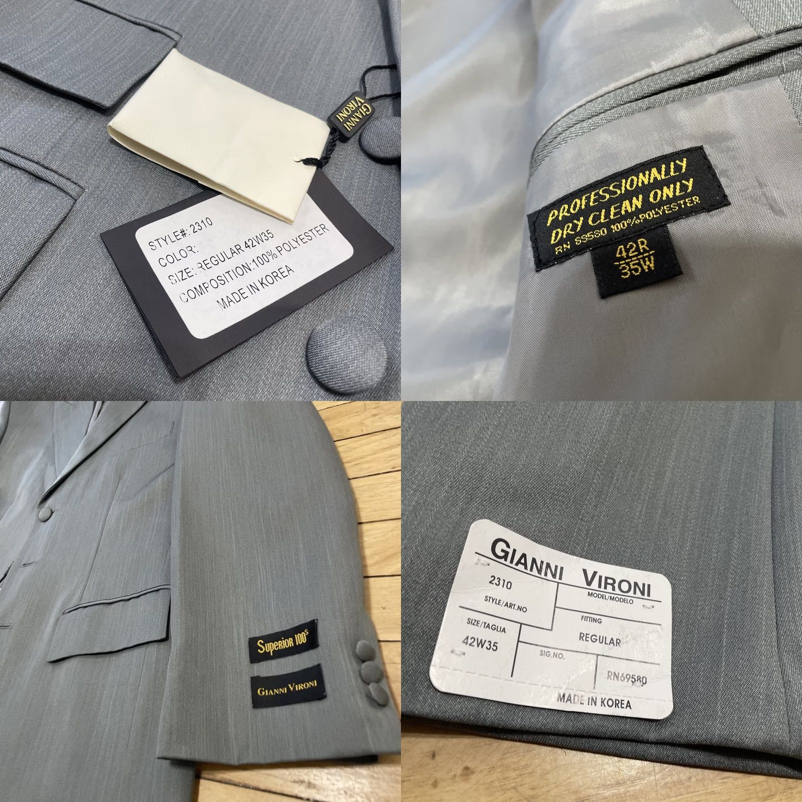Vintage VINTAGE Gianni Vironi Super 100 Trench Coat Women 42R Gray Lightweight Sleek NEW Size M / US 6-8 / IT 42-44 - 8 Thumbnail