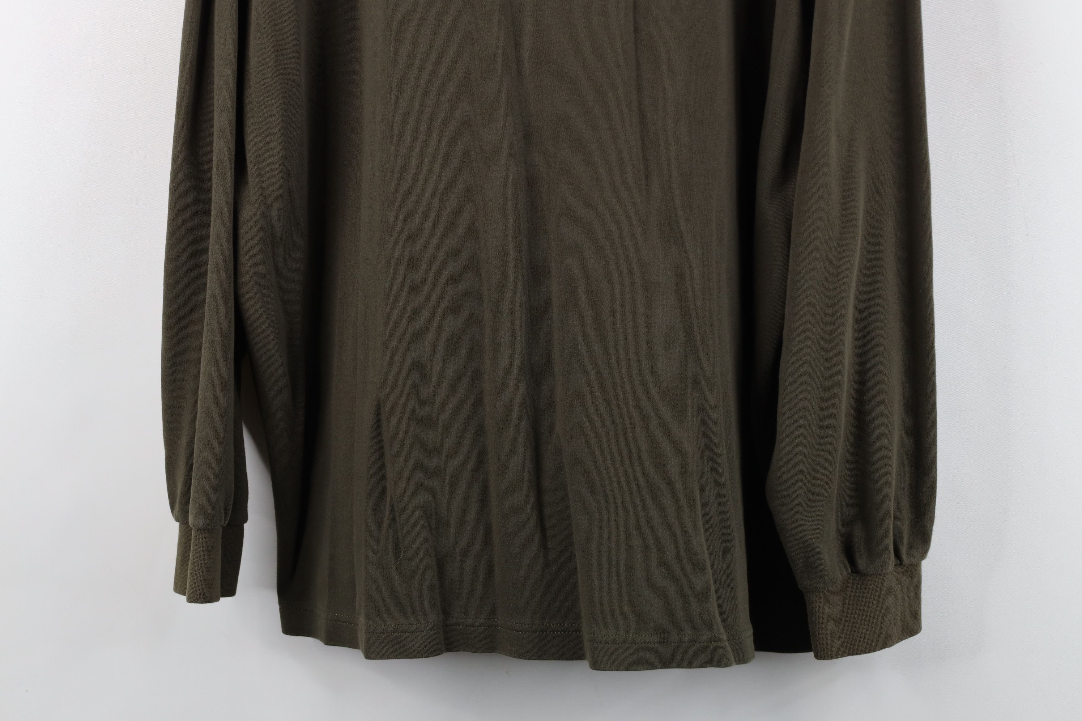 Woolrich Woolen Mills Vintage 90s Woolrich Mock Neck Long Sleeve T-Shirt Green USA Size US L / EU 52-54 / 3 - 3 Thumbnail