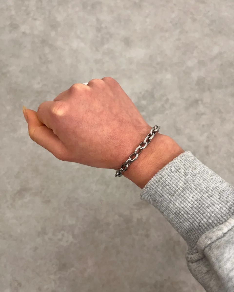 Dolce & Gabbana 2000s Dolce & Gabbana Grey Anchor Chain Bracelet Size ONE SIZE - 2 Thumbnail