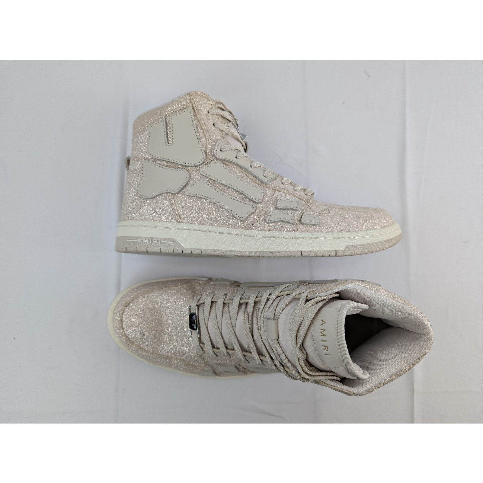 Amiri o1rshd1 Q:2 / Skelton Hi-Top Sneakers in Beige Size US 10 / EU 43 - 1 Thumbnail
