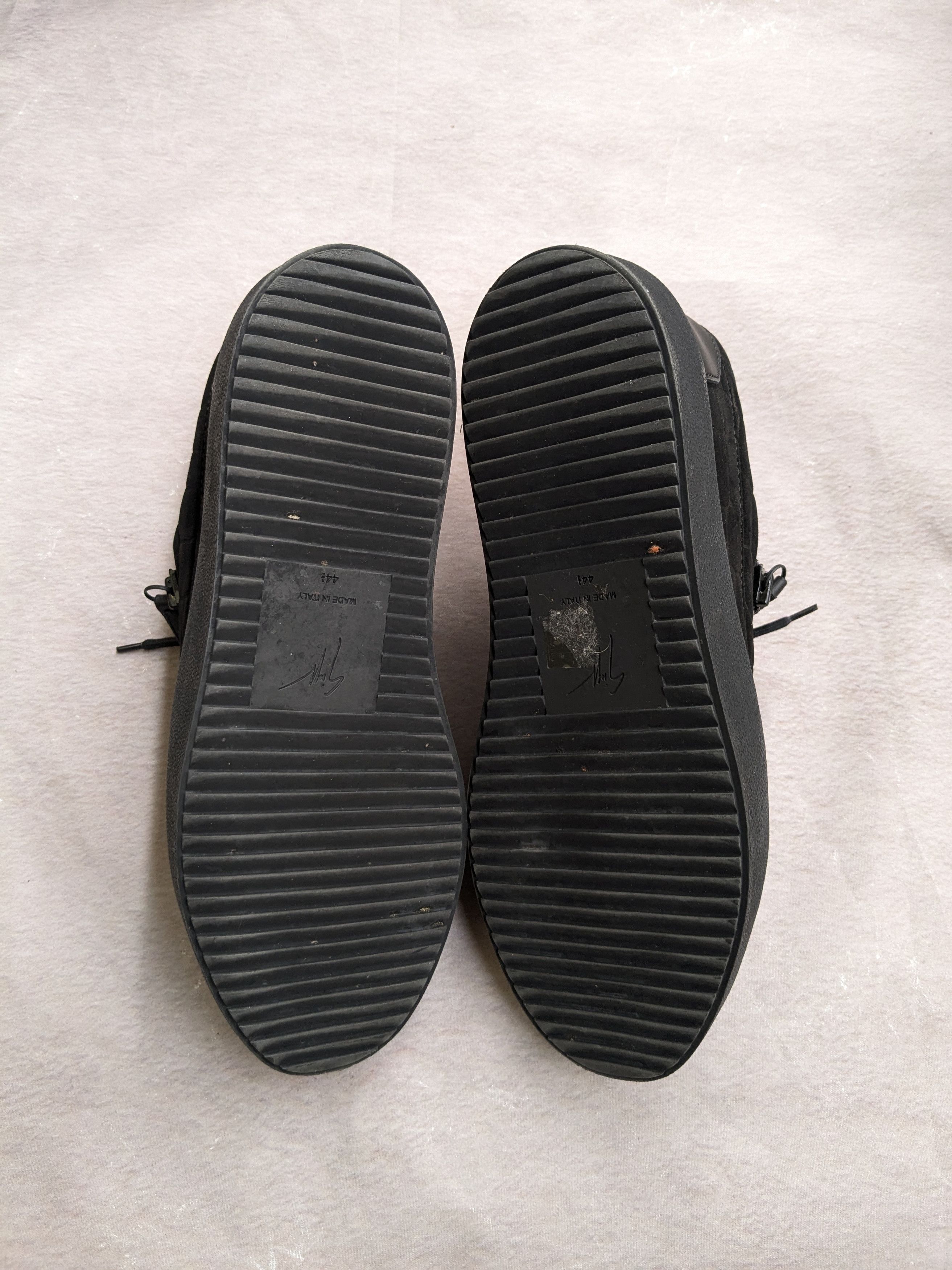 Giuseppe Zanotti Giuseppe Zanotti Sneakers Black Velvet Leather Zipper 11.5 Size US 11.5 / EU 44-45 - 14 Thumbnail