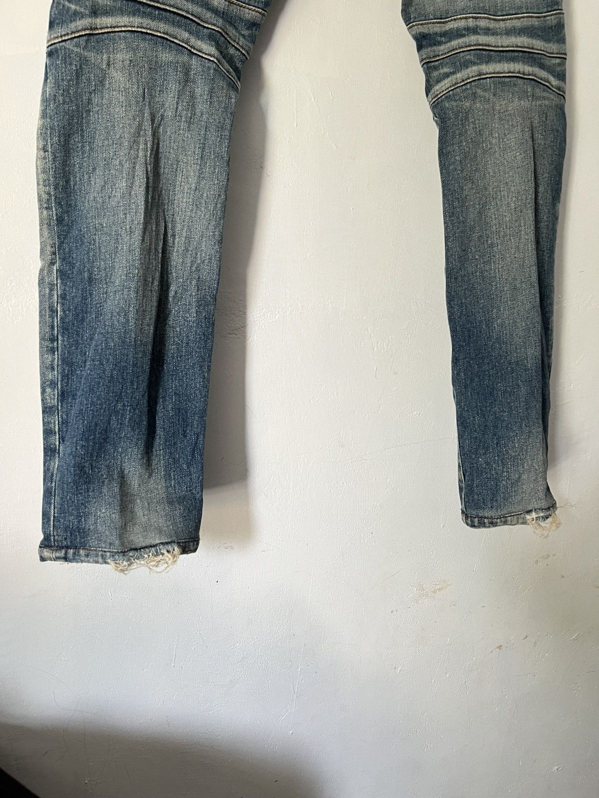 Balmain Balmain destroyed distressed biker jeans Size US 32 / EU 48 - 4 Thumbnail