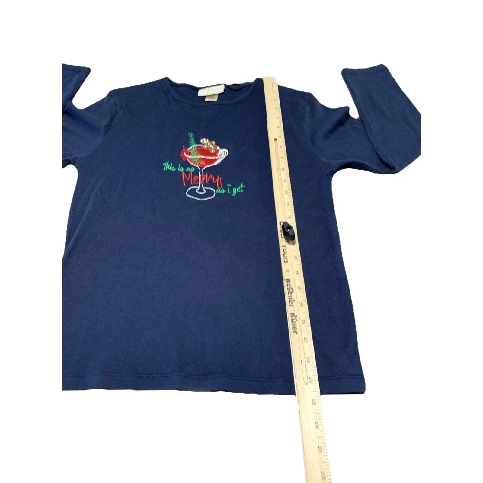 Vintage M & M Sport “This Is As Merry As I Get” Christmas Long Sleeve Womens Medium NWT Size M / US 6-8 / IT 42-44 - 6 Thumbnail