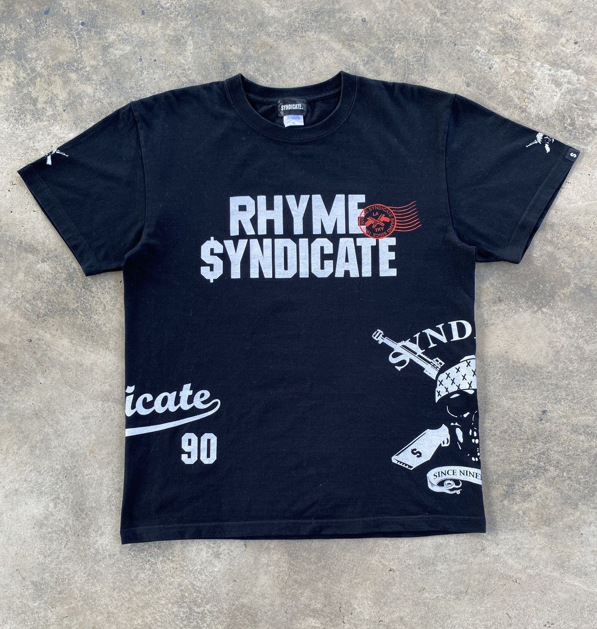 image of Rap Tees x Vintage Rhyme Syndicate Records/brand Hip Hop Tees in Black, Men's (Size Large)