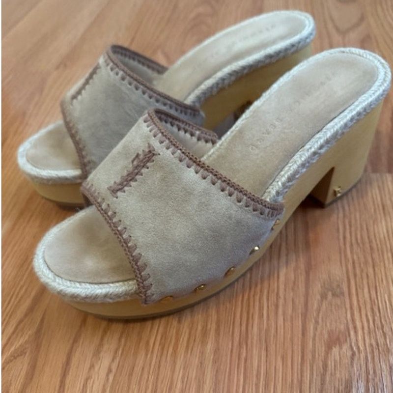Veronica Beard Veronica Beard Hannalee Suede Wooden Platforms 9 Size US 9 / IT 39 - 5 Thumbnail