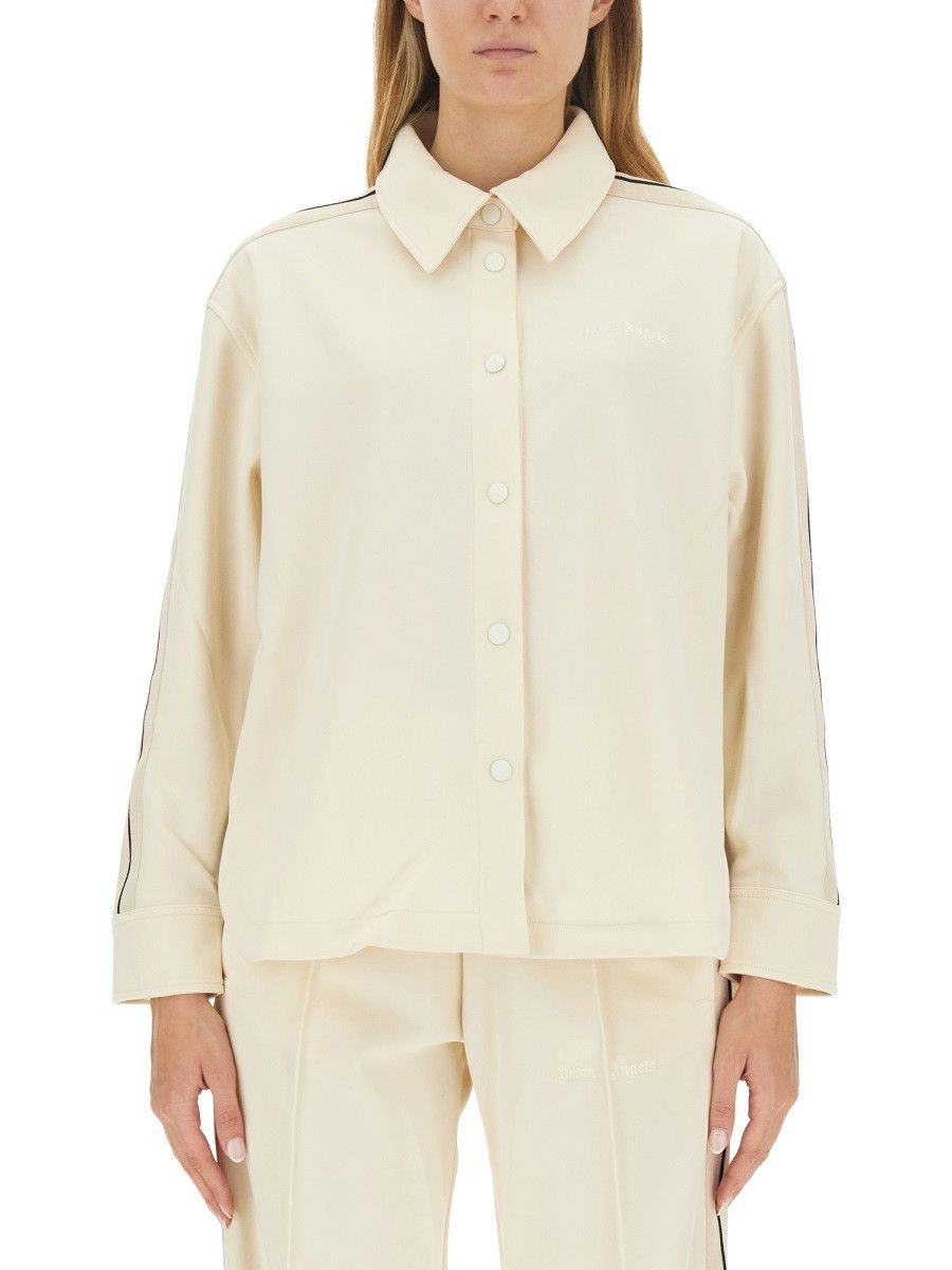 Palm Angels PALM ANGELS MONOGRAM SPORTS SHIRT - BEIGE Size S / US 4 / IT 40 - 1 Thumbnail
