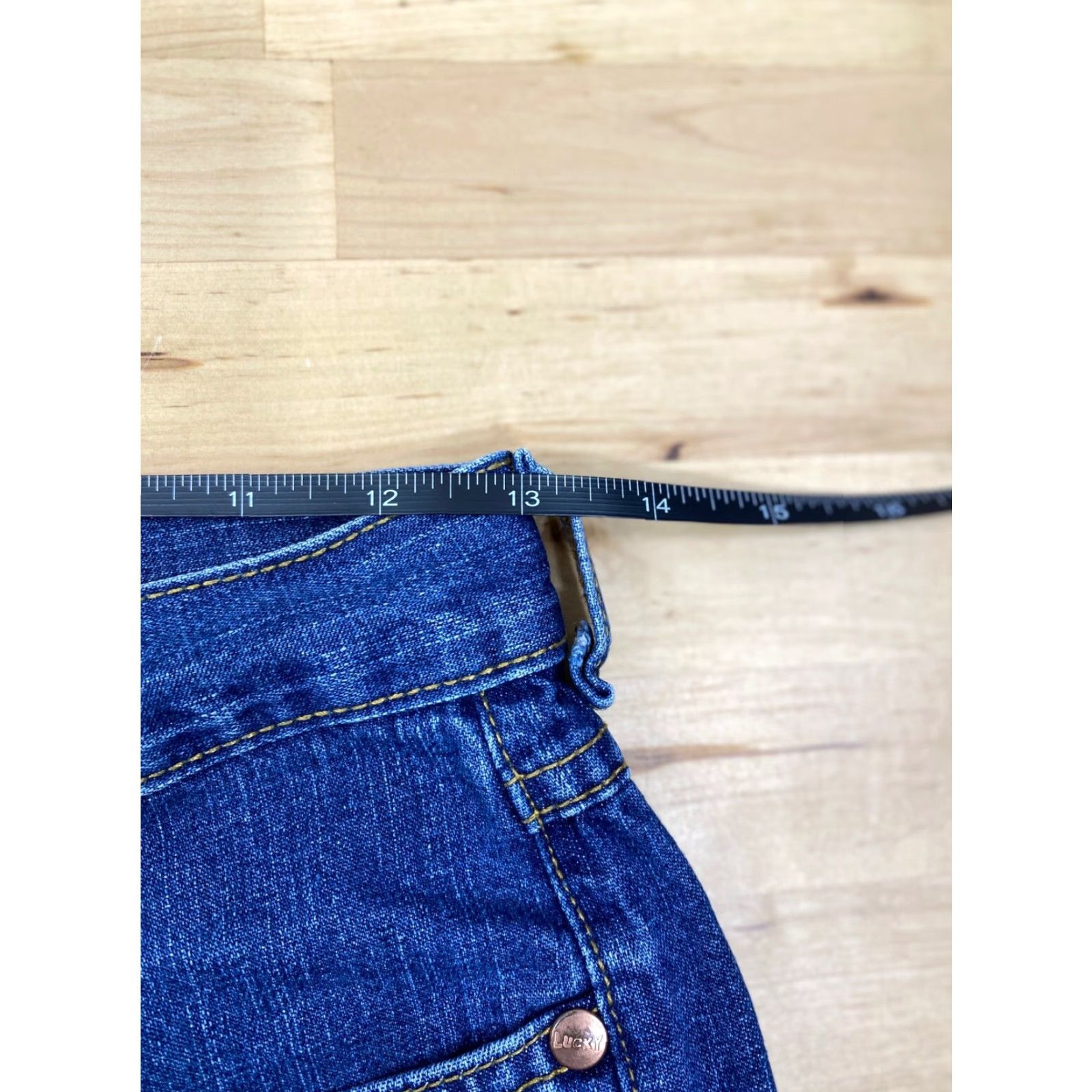 Lucky Brand Lucky Brand Jeans Denim Blue Flared Cowgirl Low Rise Sz 6/28 28in Button Zip Womens Jeans Blue 3535 Size 28" / US 6 / IT 42 - 5 Thumbnail