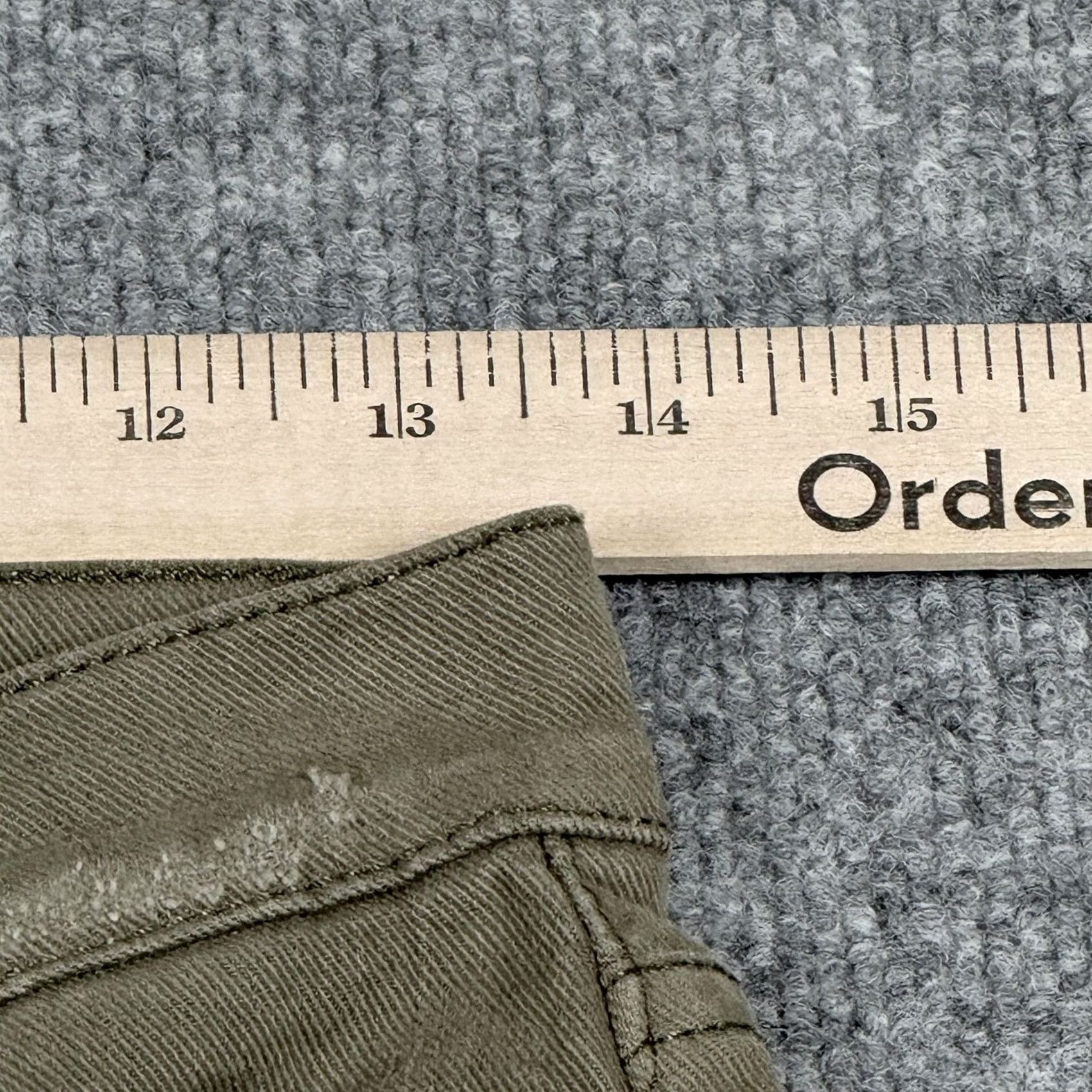 7 For All Mankind VINTAGE 7 For All Mankind Jeans Womens 26 Olive Green Distressed Skinny Stretch USA Size 26" / US 2 / IT 38 - 7 Thumbnail