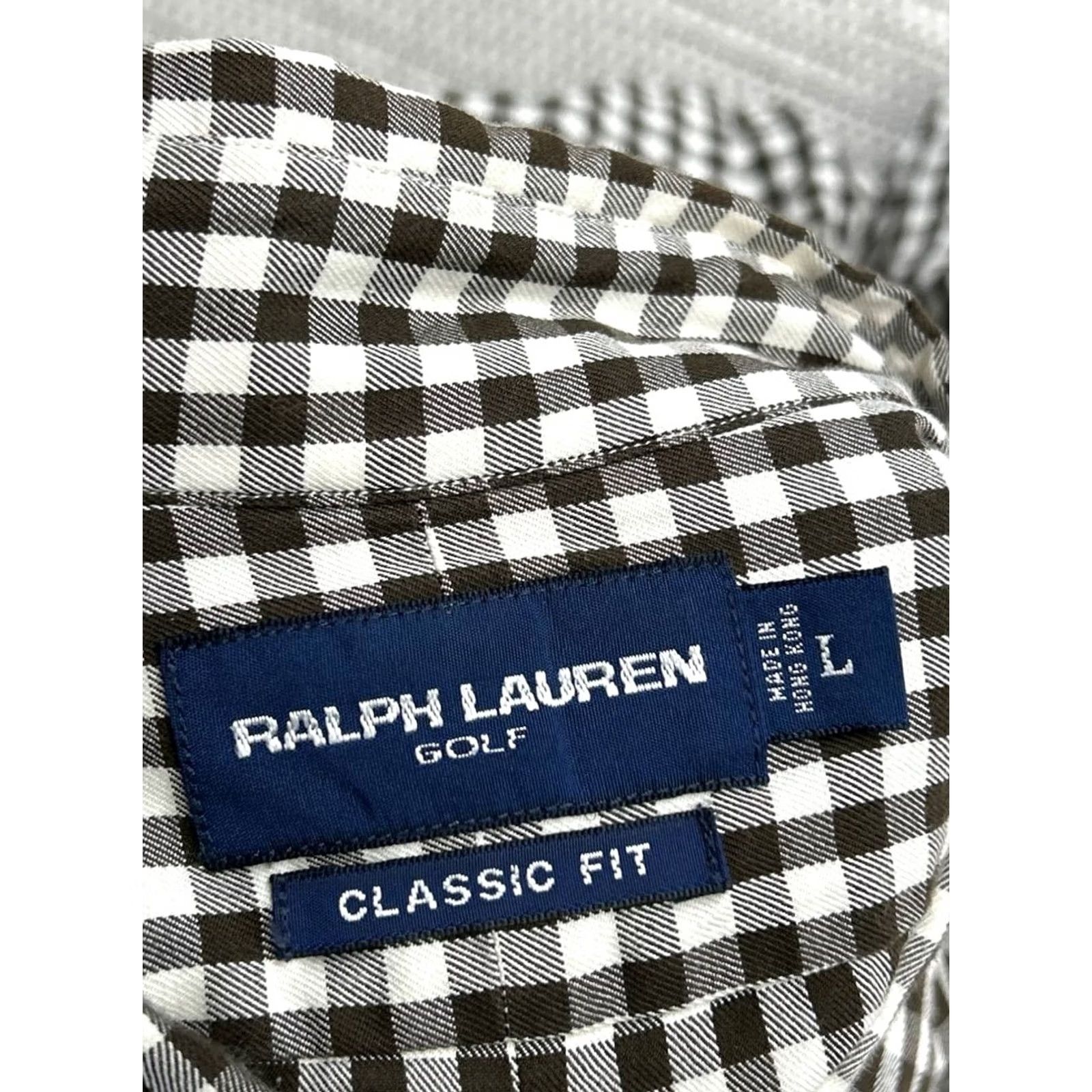Ralph Lauren Ralph Lauren Golf Shirt Mens Large Black Cotton Gingham Flannel Classic Fit Button-Up Size US L / EU 52-54 / 3 - 4 Thumbnail