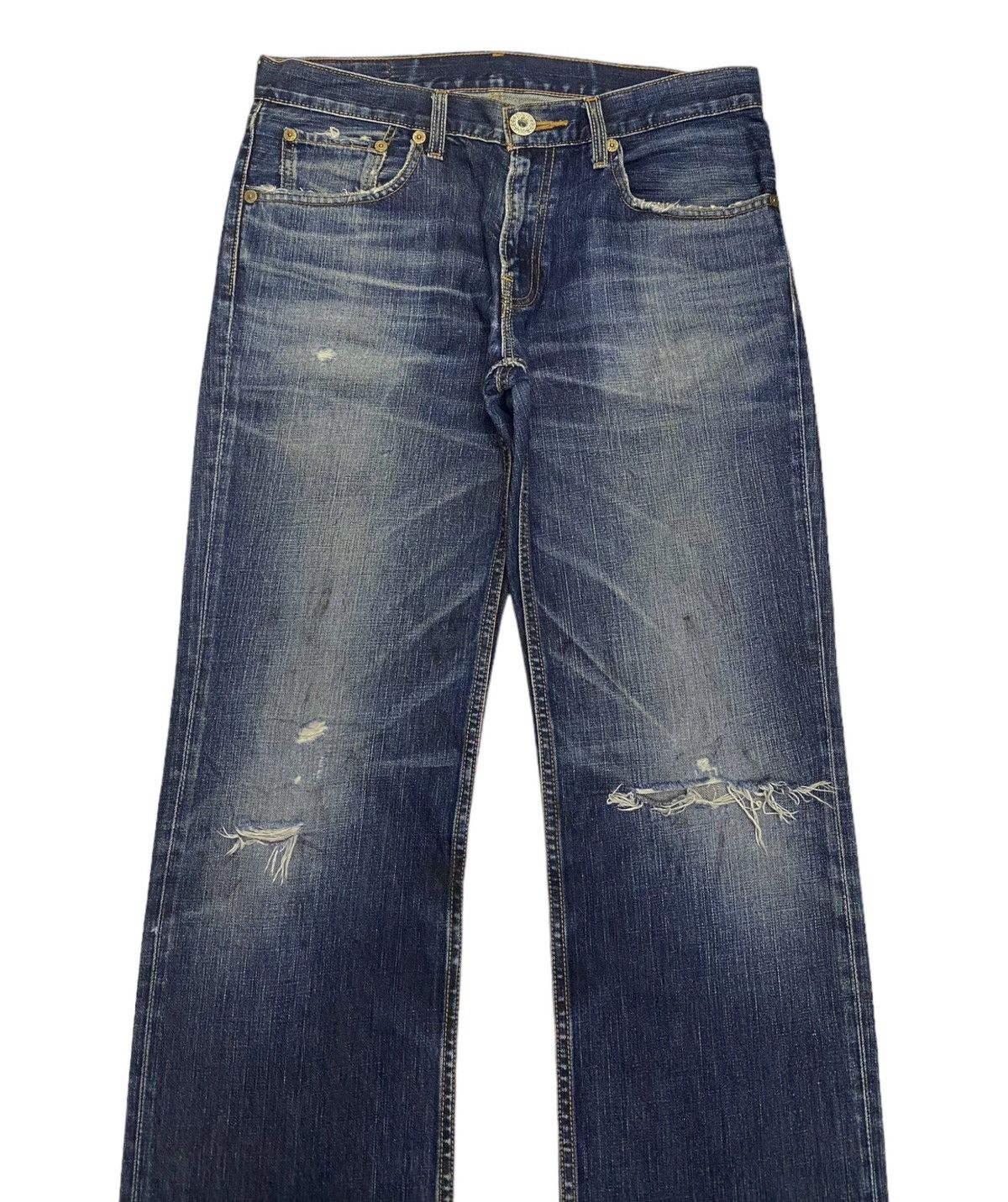 Levi's VINTAGE LEVIS 502 DISTRESSED DENIM JEANS Size US 34 / EU 50 - 4 Thumbnail