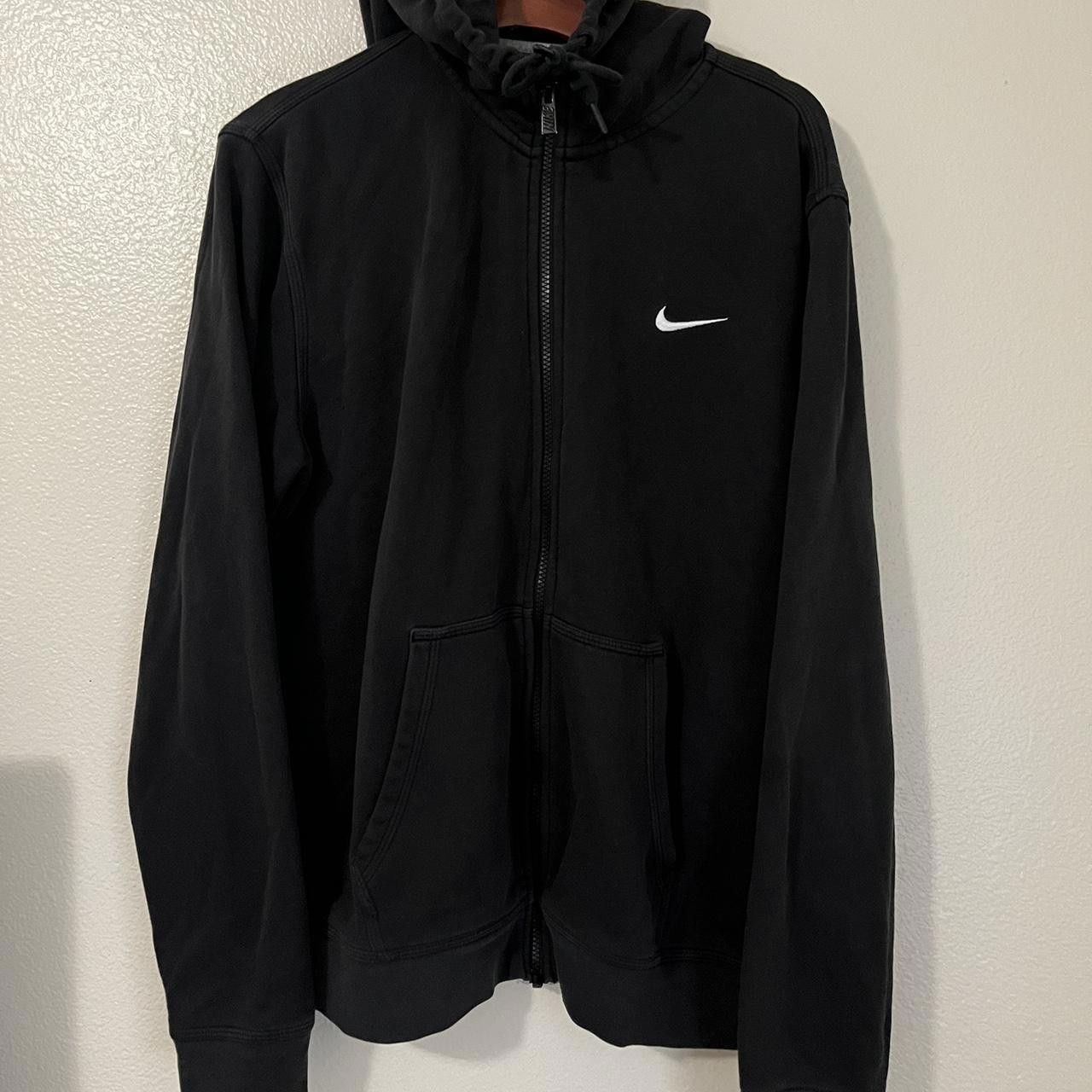 Nike Modern Black Nike Embroidered Zip Up Hoodie Size XL | Grailed